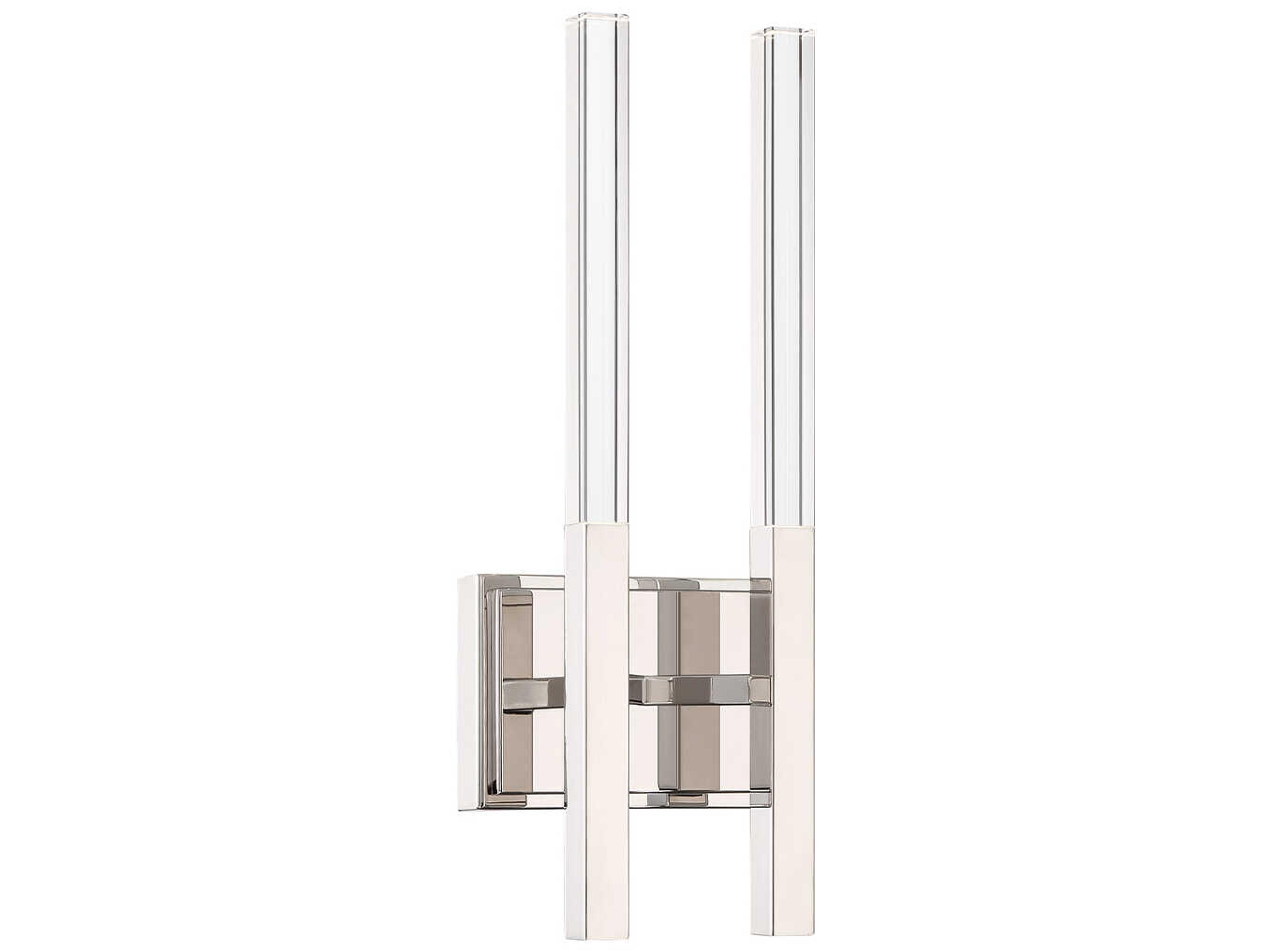 Benicio 4-Light Polished Nickel Glass LED Wall Sconce