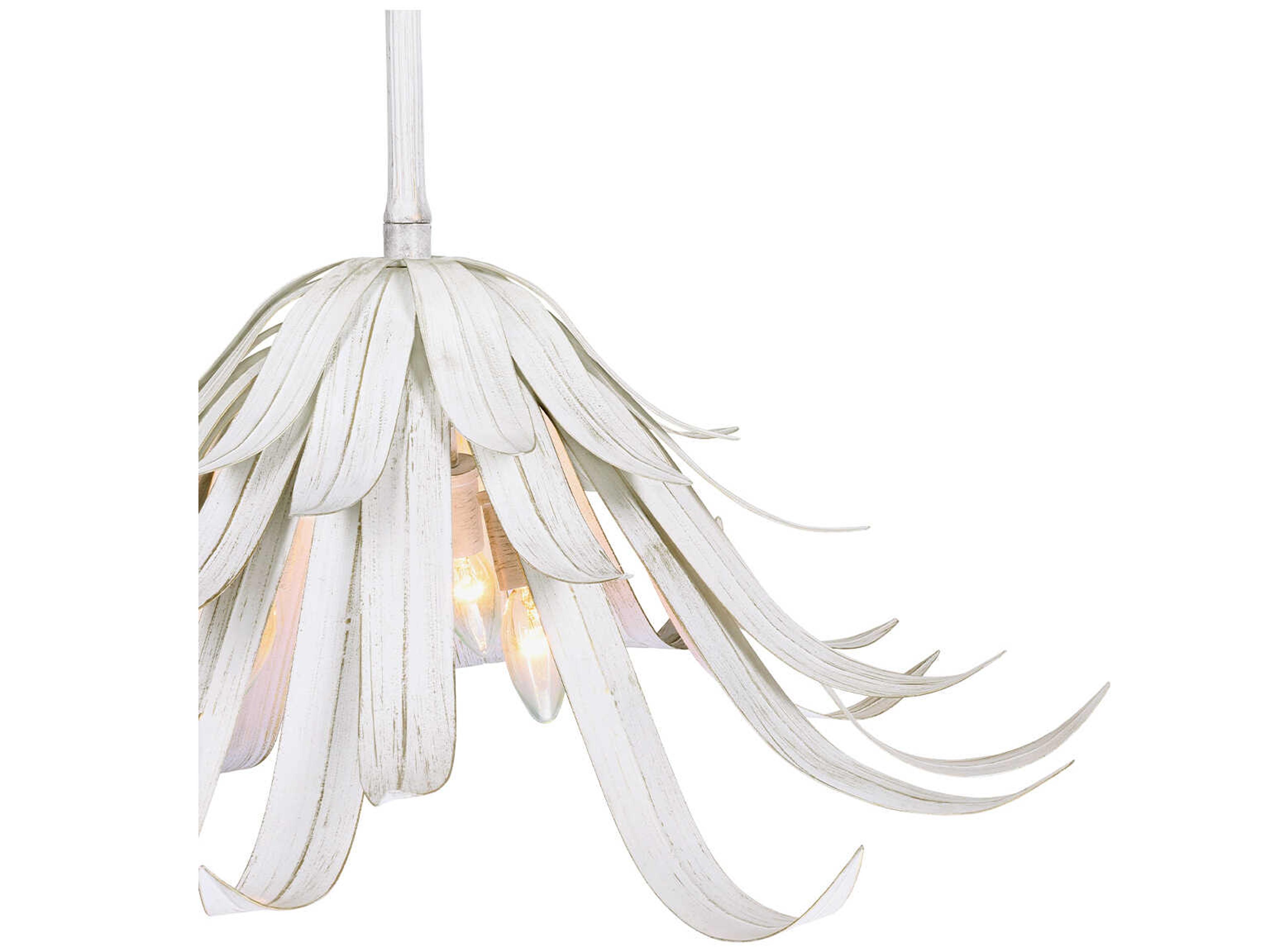 Eurofase Kagra 3-Light Distressed White Pendant