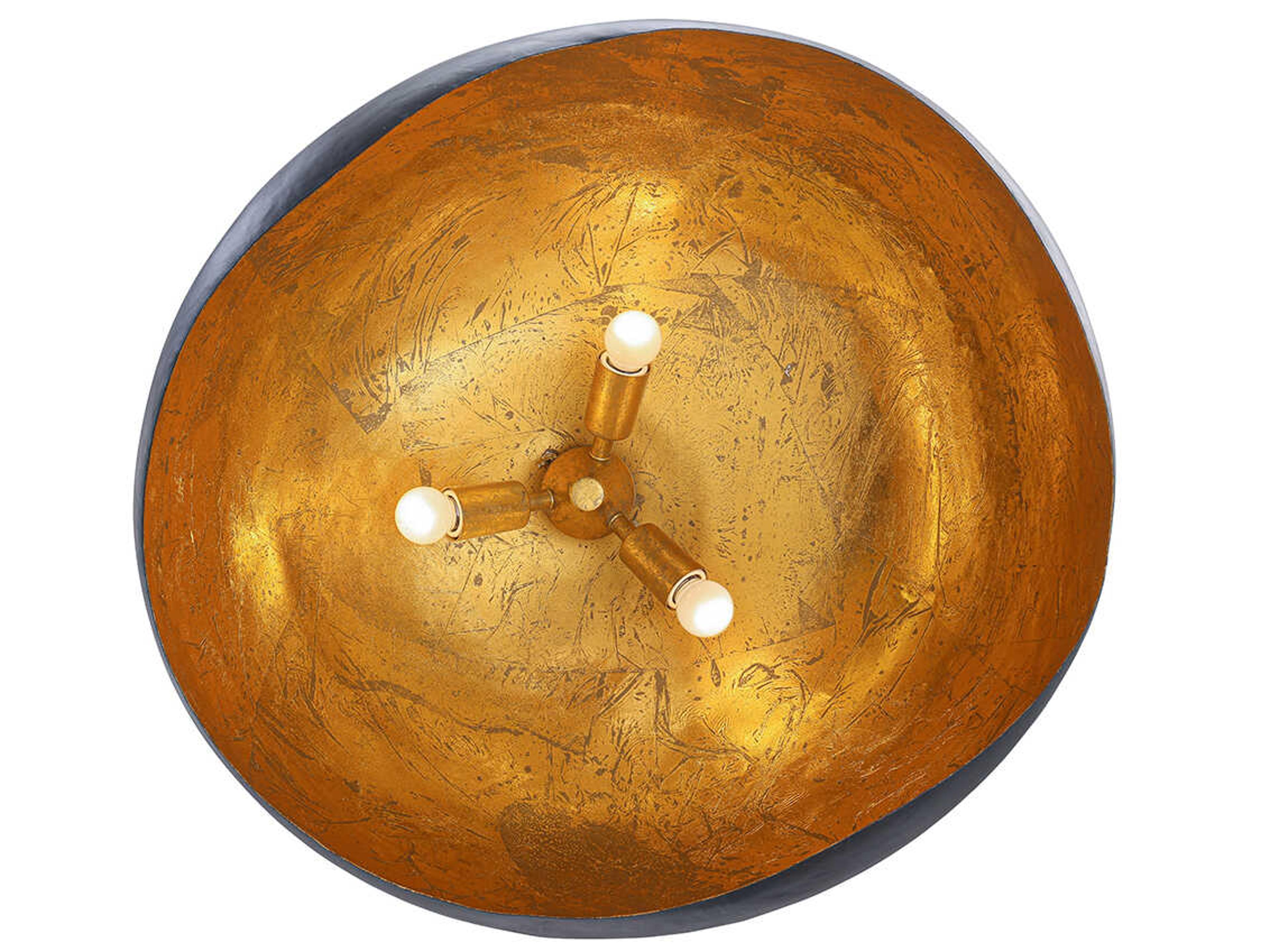 Eurofase Baleia 4-Light White Gold Foil Dome Pendant