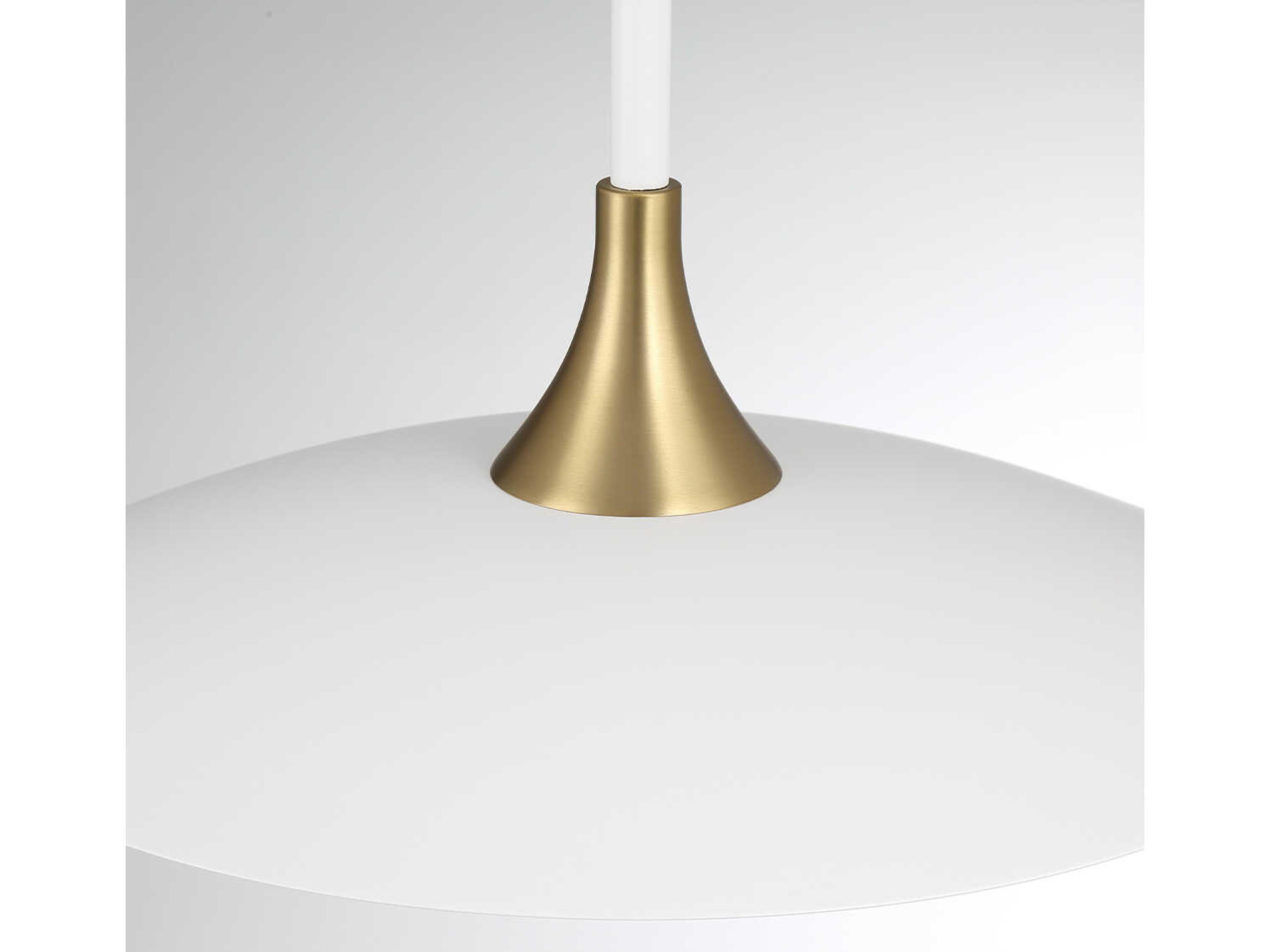 Eurofase Welsh 1-Light White Black Glass LED Pendant