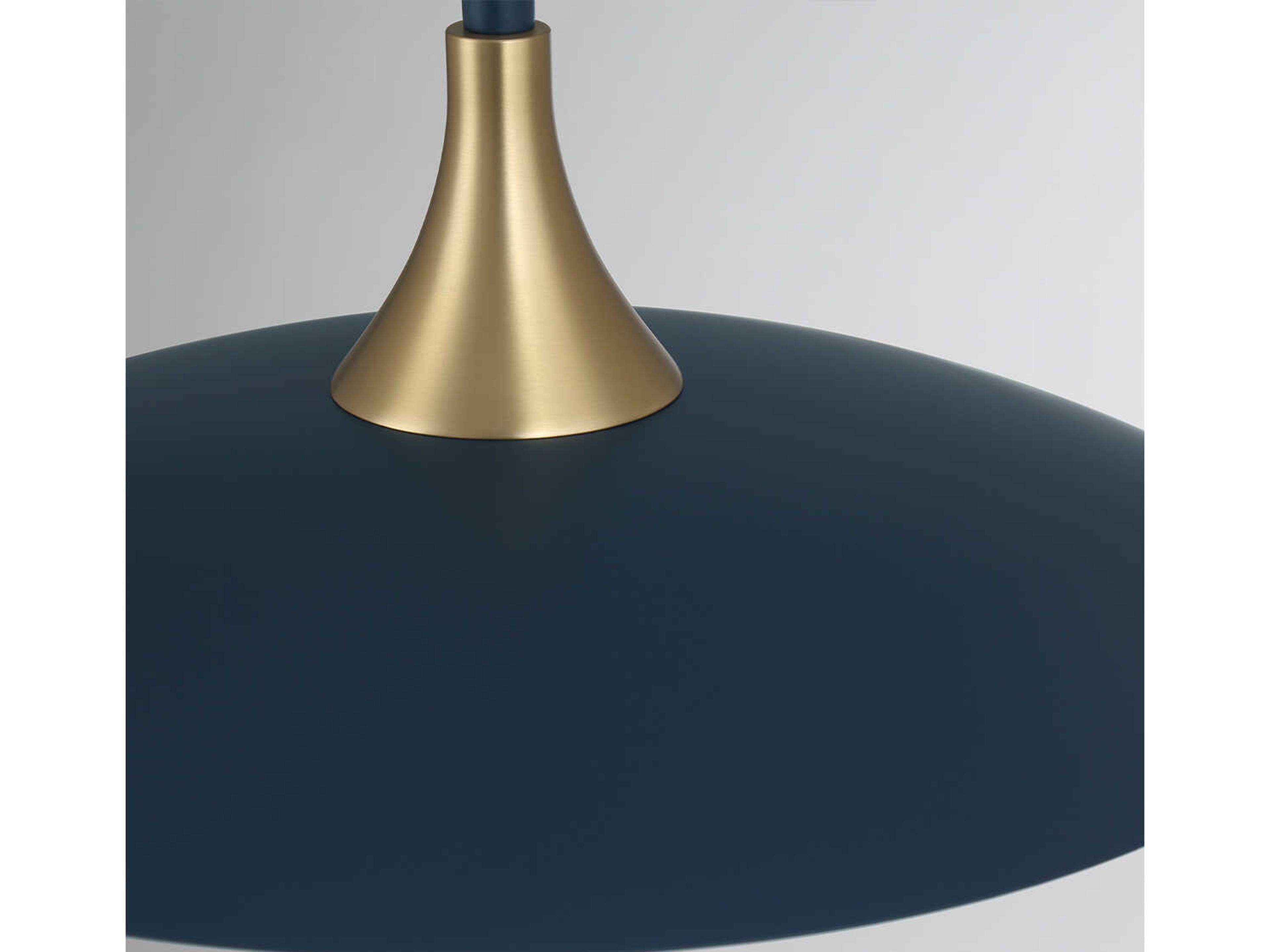 Eurofase Welsh 1-Light Blue Black Glass LED Pendant