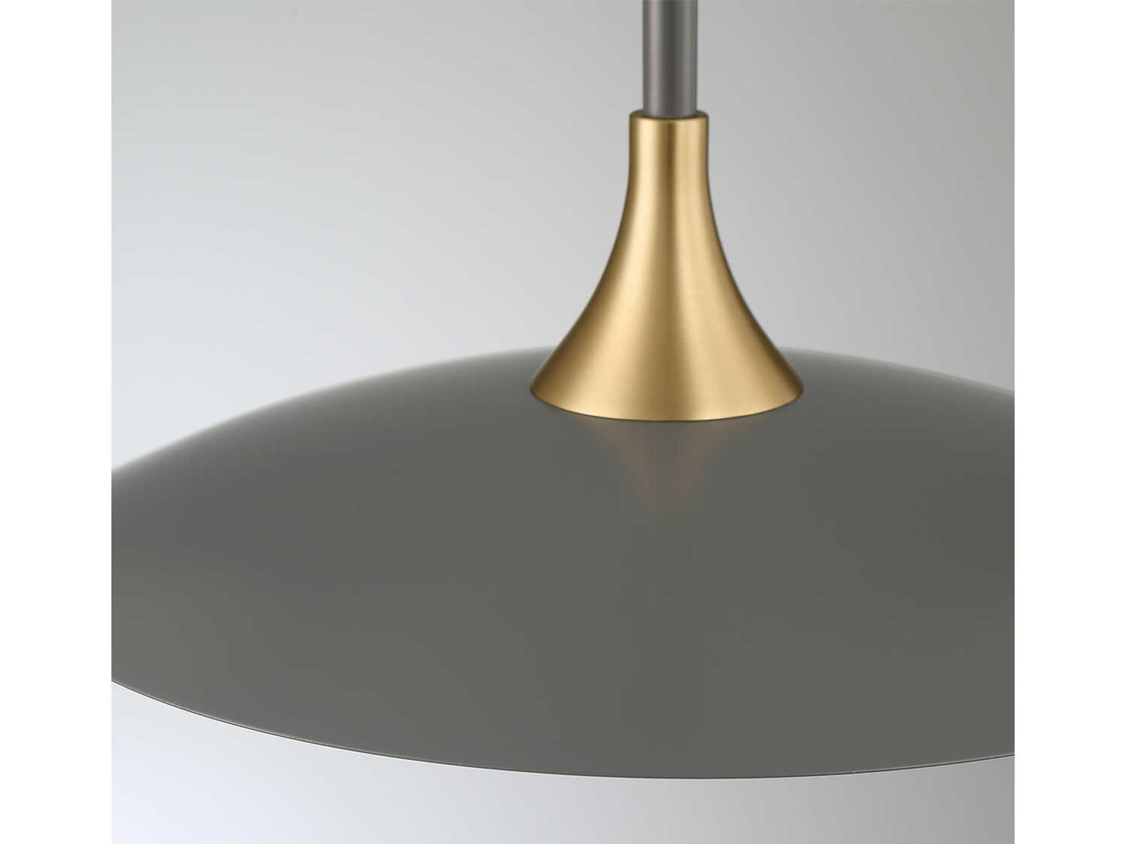 Eurofase Welsh 1-Light Gray Black Glass LED Pendant