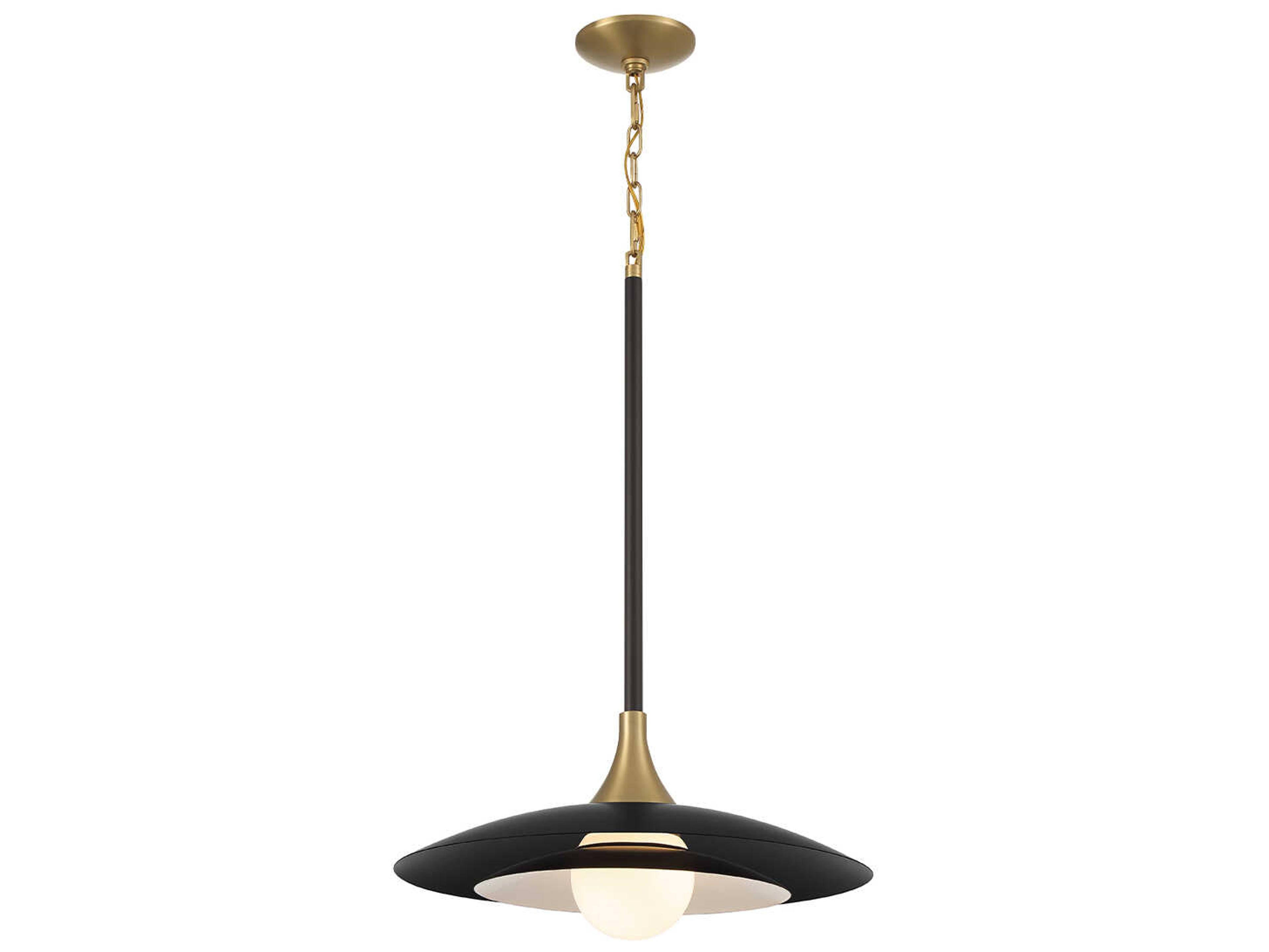Eurofase Welsh 1-Light Black Glass LED Pendant