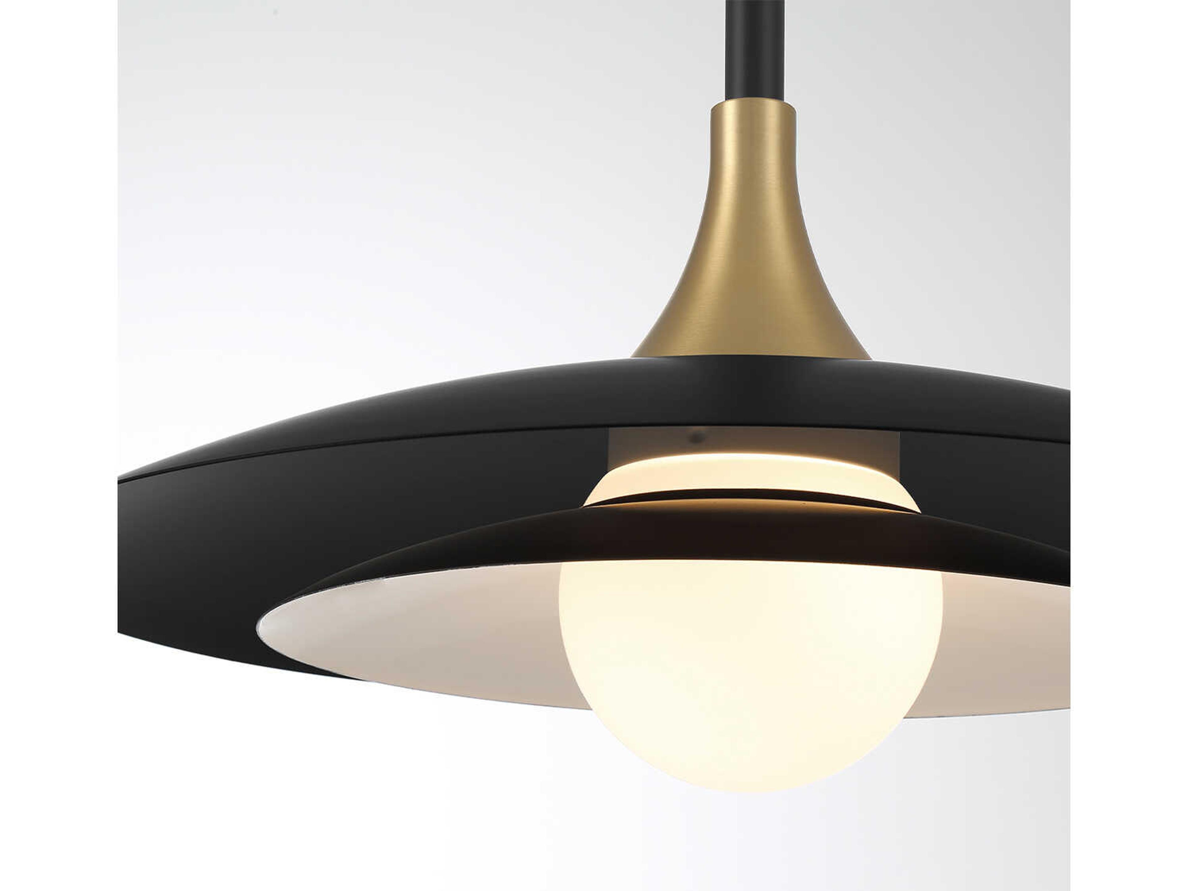 Eurofase Welsh 1-Light Black Glass LED Pendant