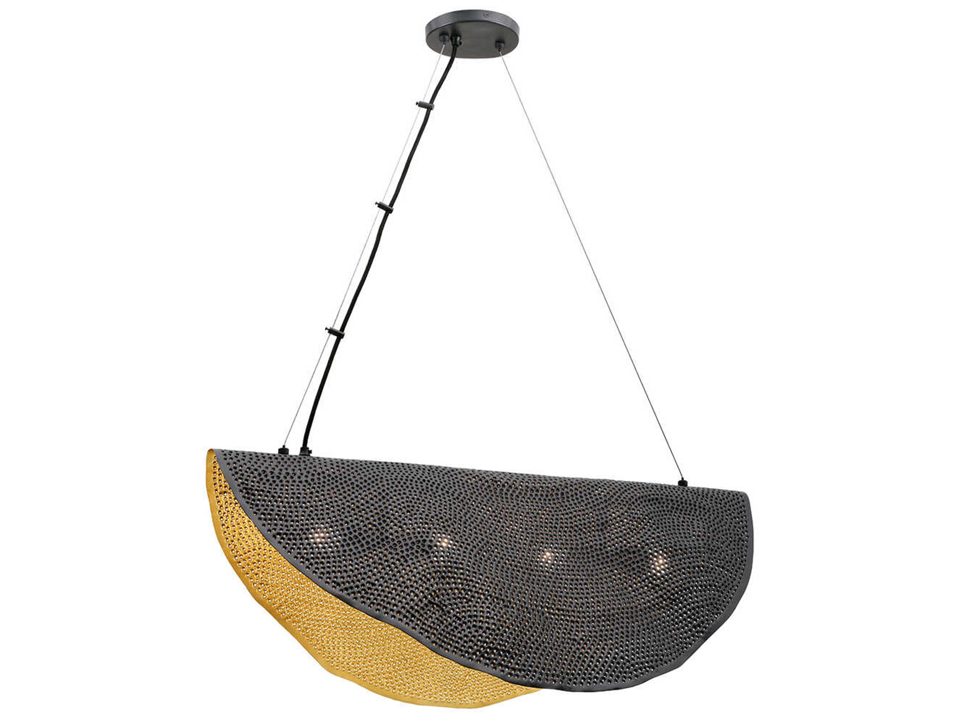 Lahar 4-Light Bronze Gold Island Pendant