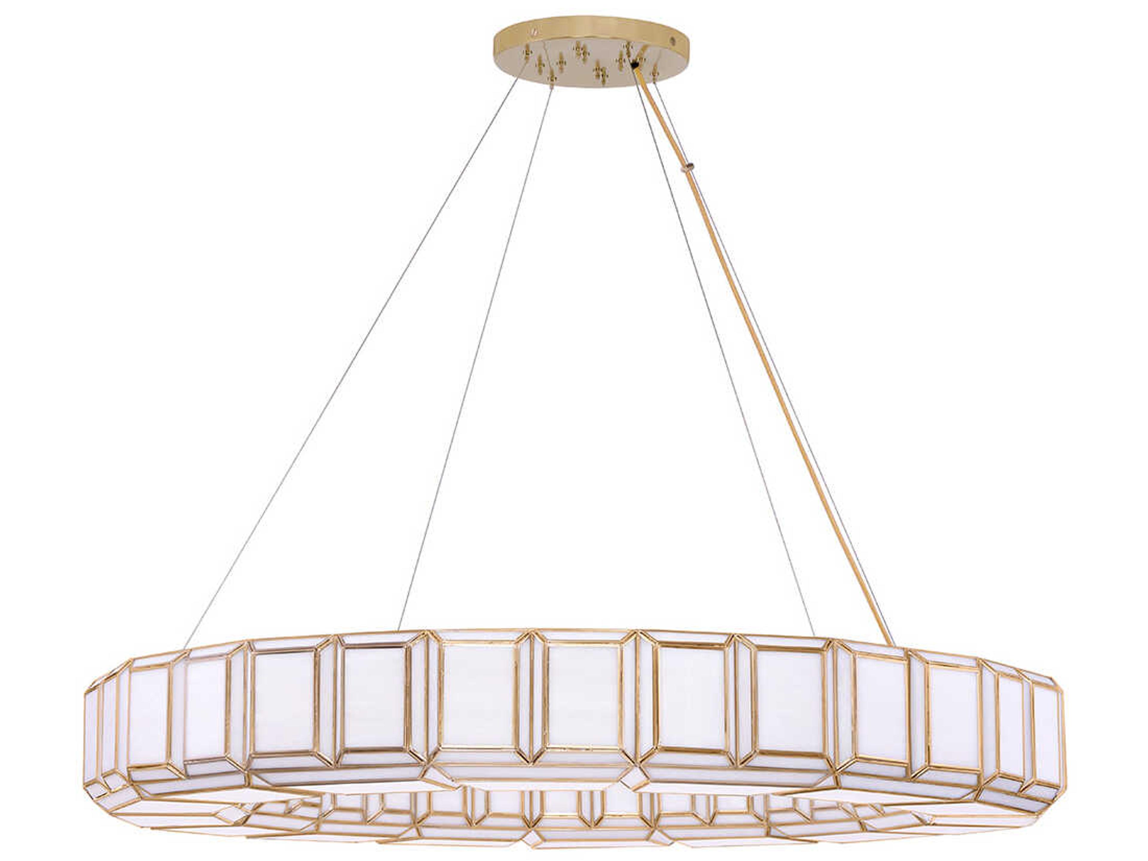 Belmont 16-Light Brass Glass Geometric Pendant