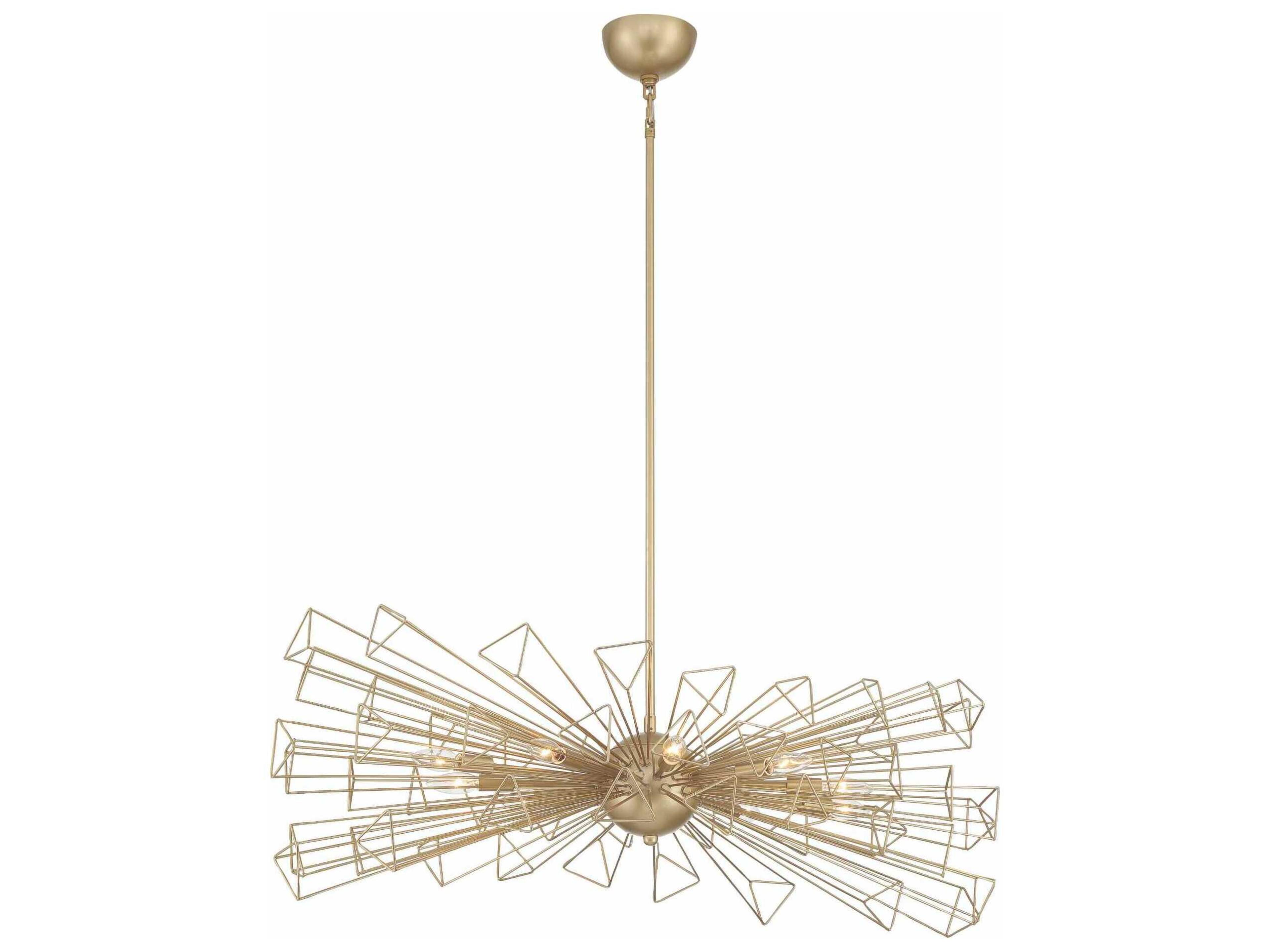 Eurofase Dendelio 10-Light Gold Geometric Sputnik Island Pendant