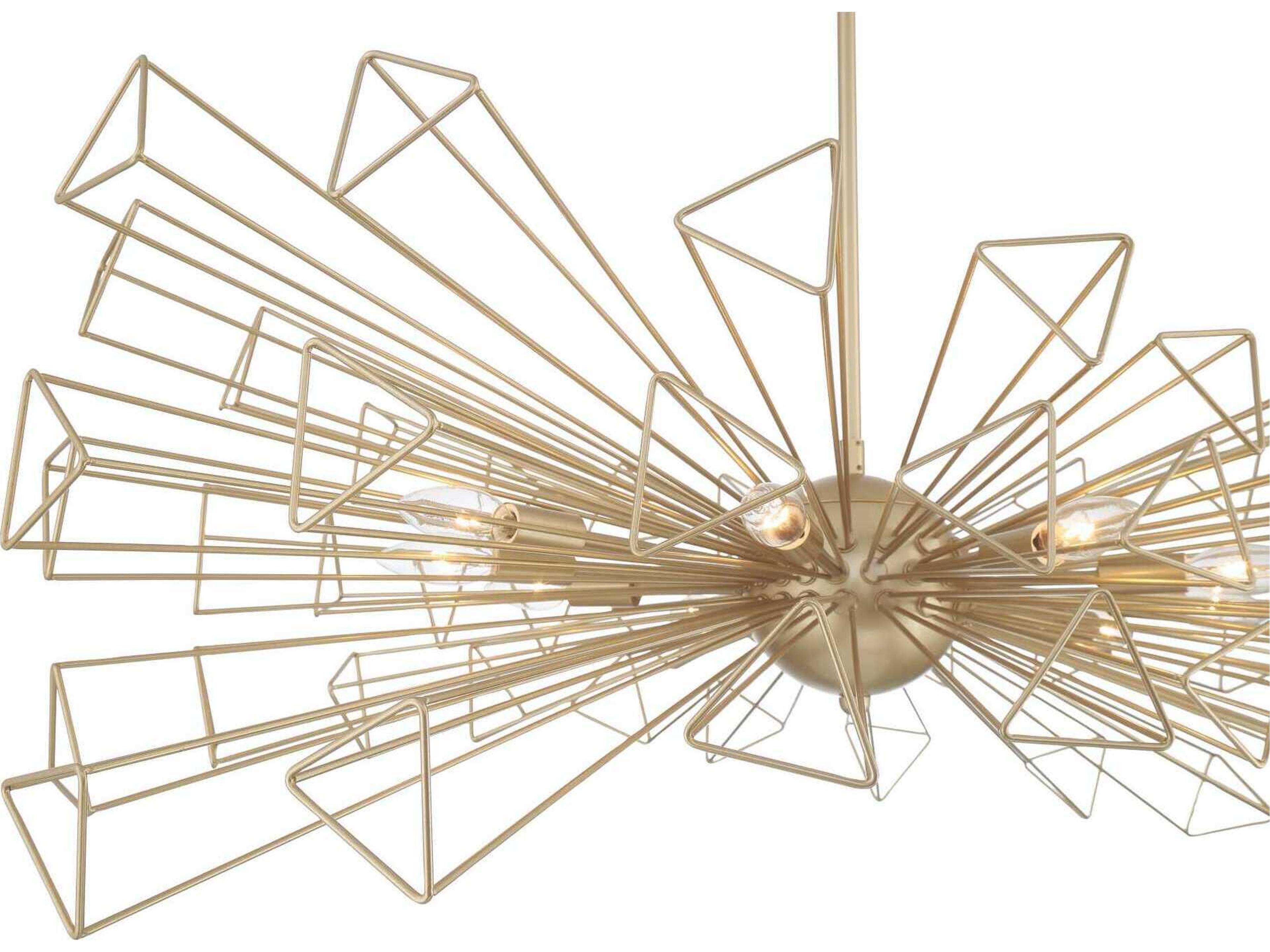 Eurofase Dendelio 10-Light Gold Geometric Sputnik Island Pendant