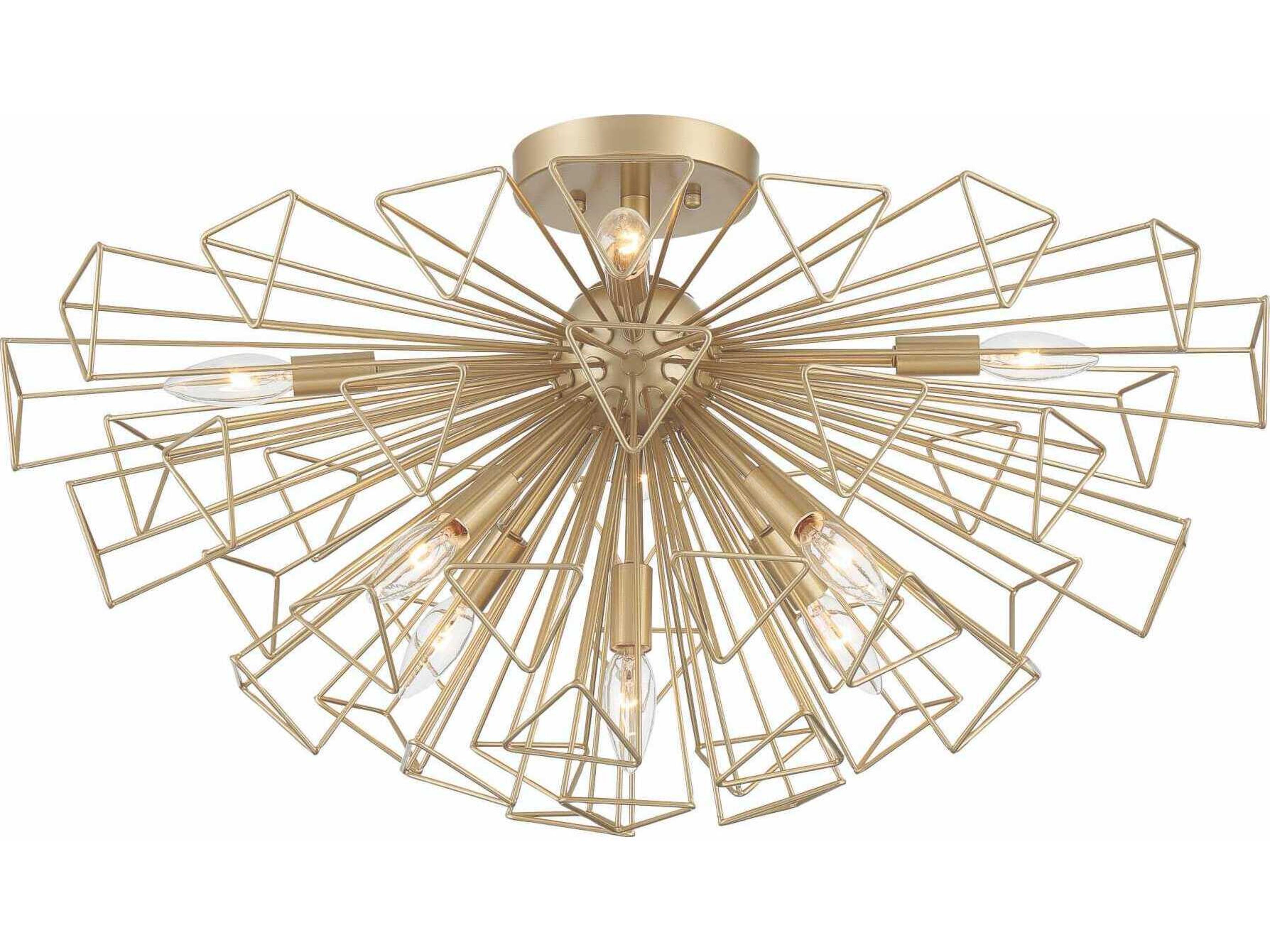 Eurofase Dendelio 9-Light Gold Geometric Sputnik Pendant