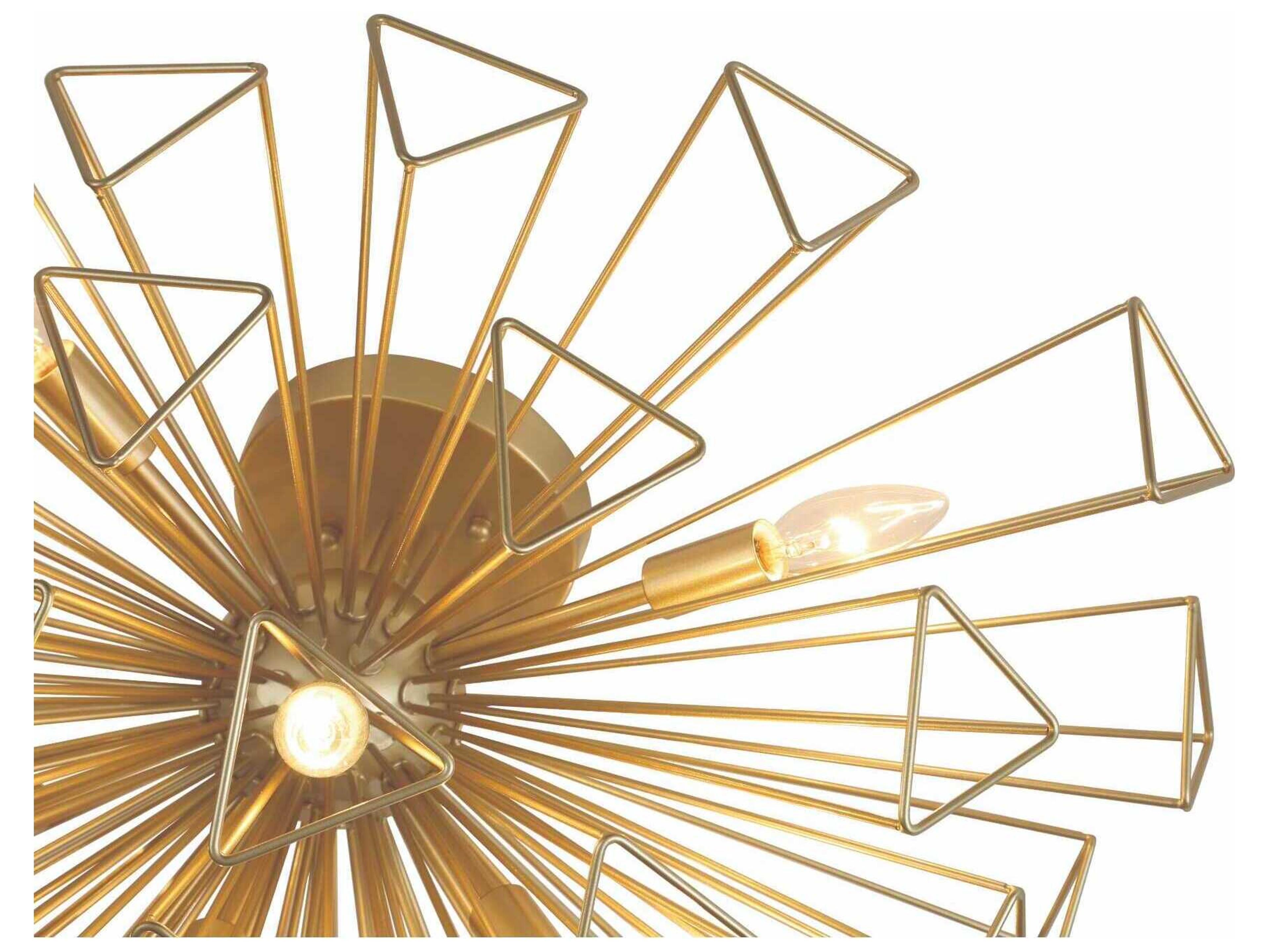 Eurofase Dendelio 9-Light Gold Geometric Sputnik Pendant