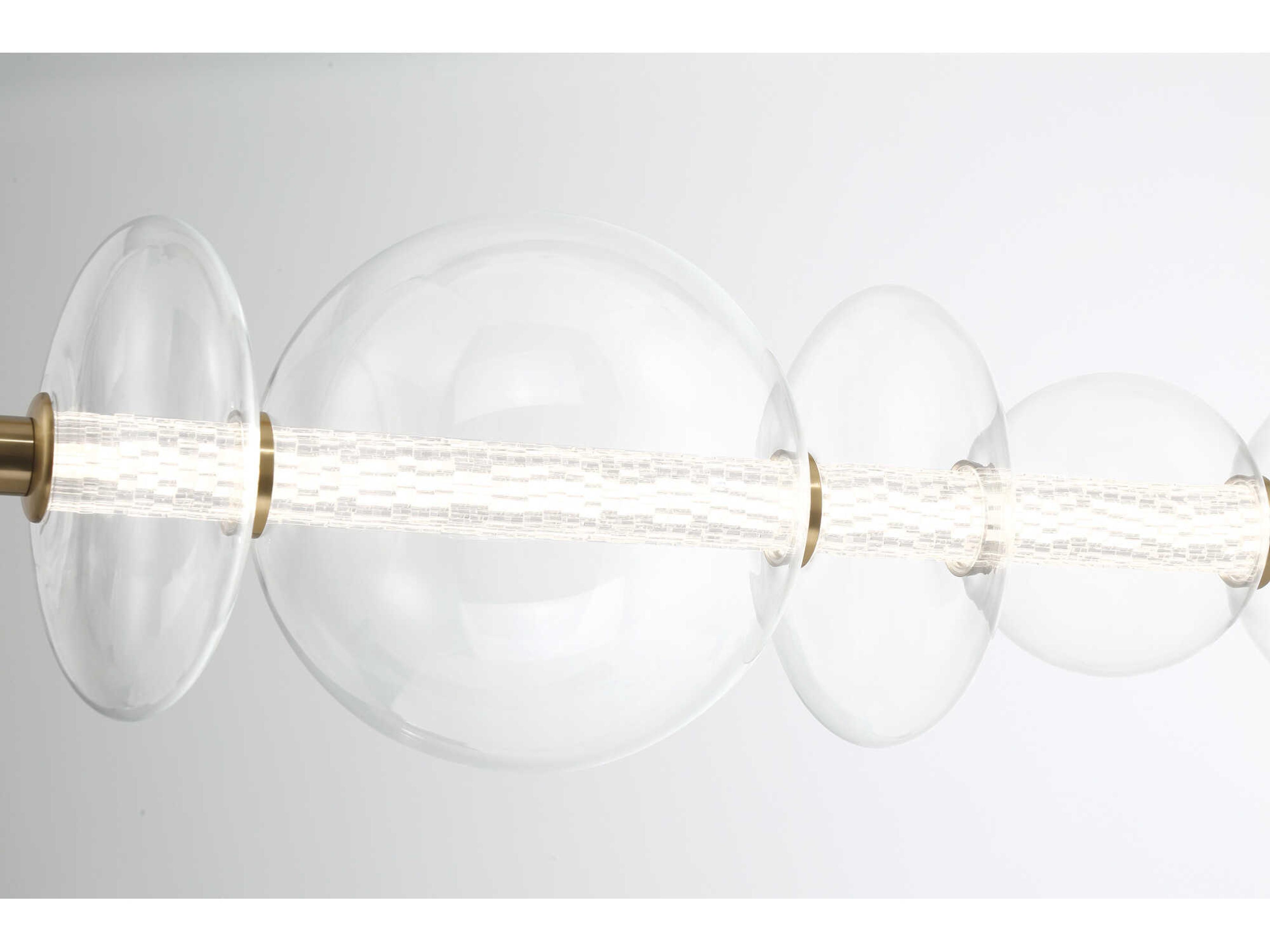 Eurofase Atomo 1-Light Gold Globe Geometric Island Pendant