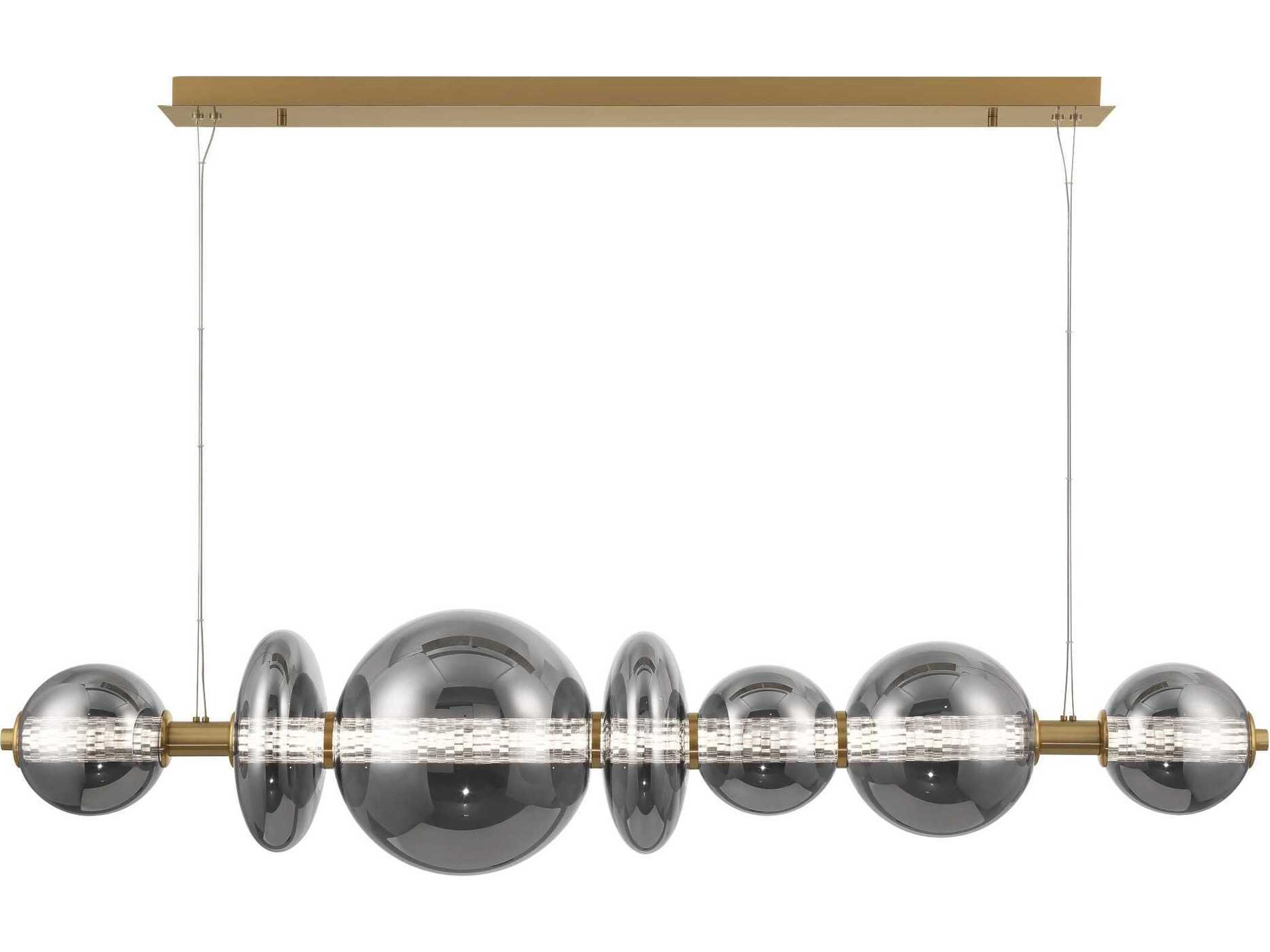 Atomo 1-Light Gold Globe Geometric Island Pendant