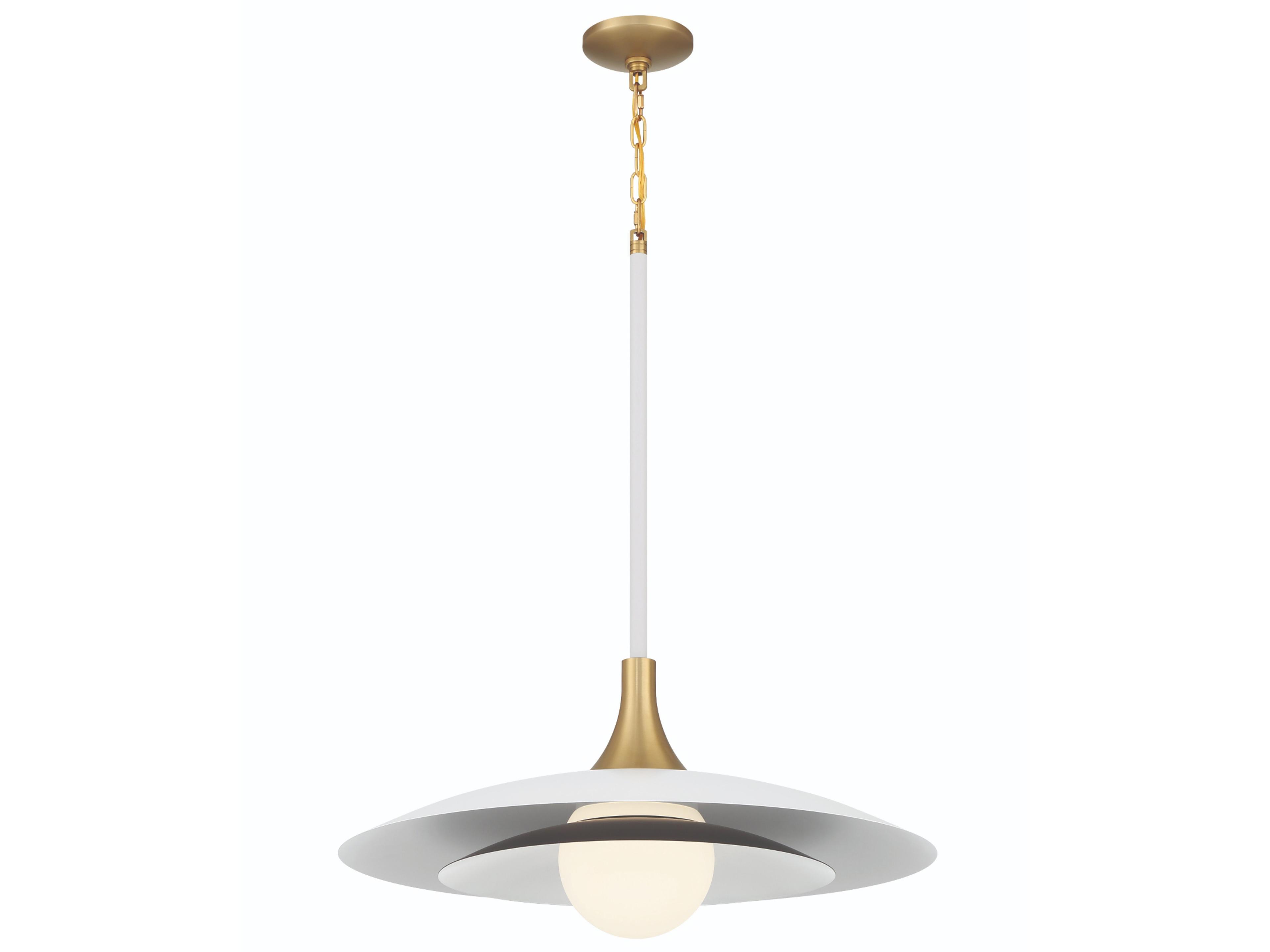 Eurofase Welsh 1-Light White Dome Pendant