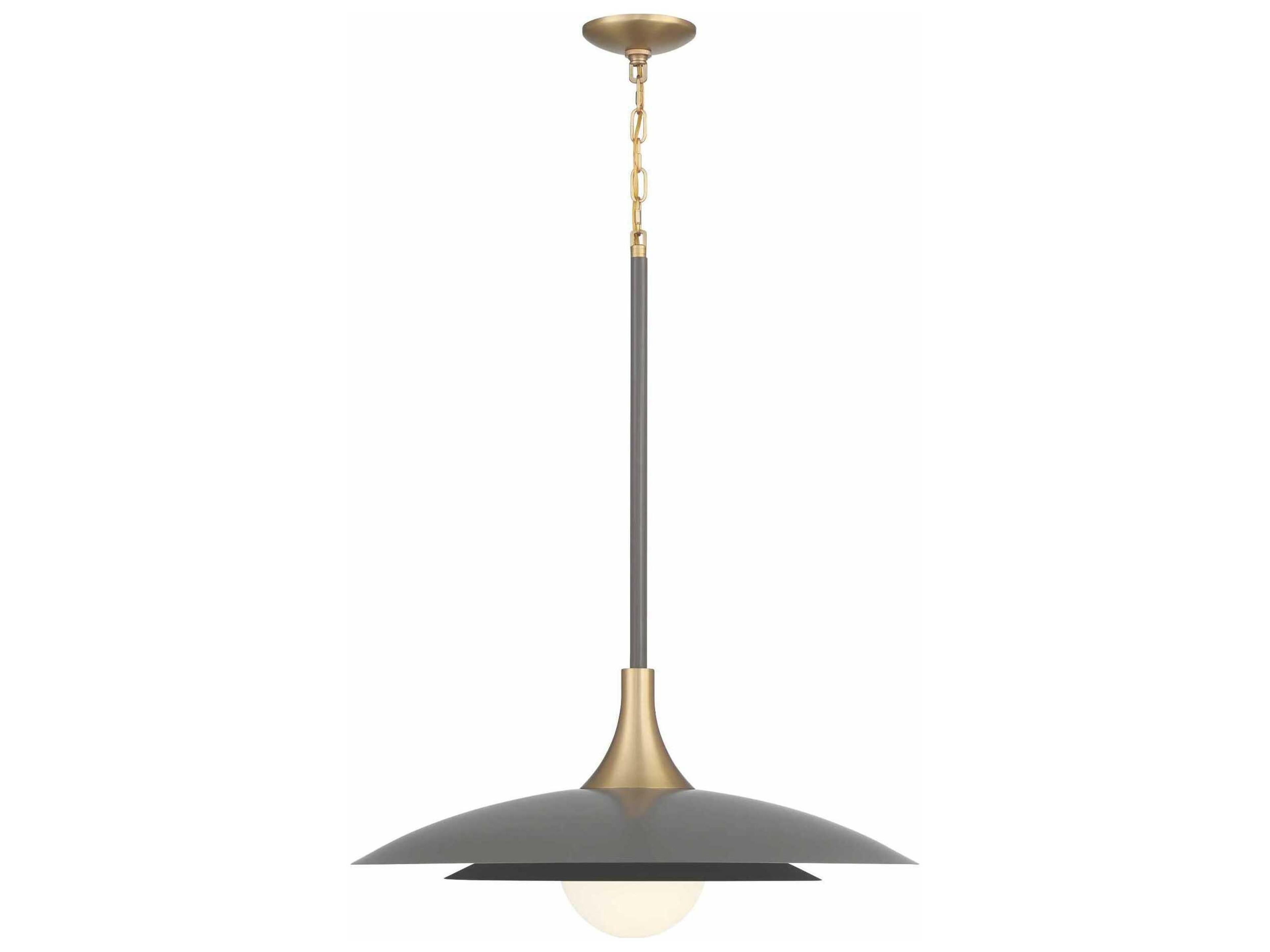 Welsh 1-Light Gray Dome Pendant