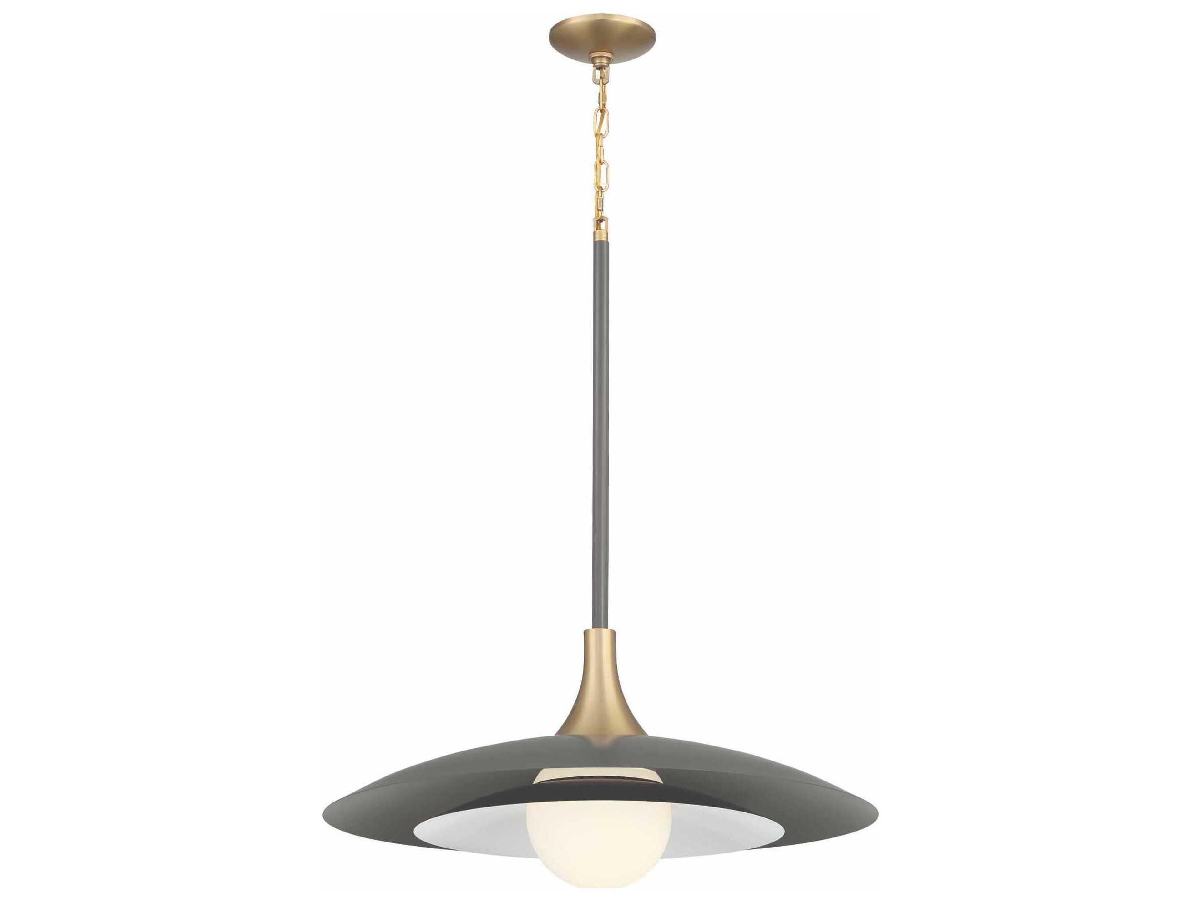 Eurofase Welsh 1-Light Gray Dome Pendant