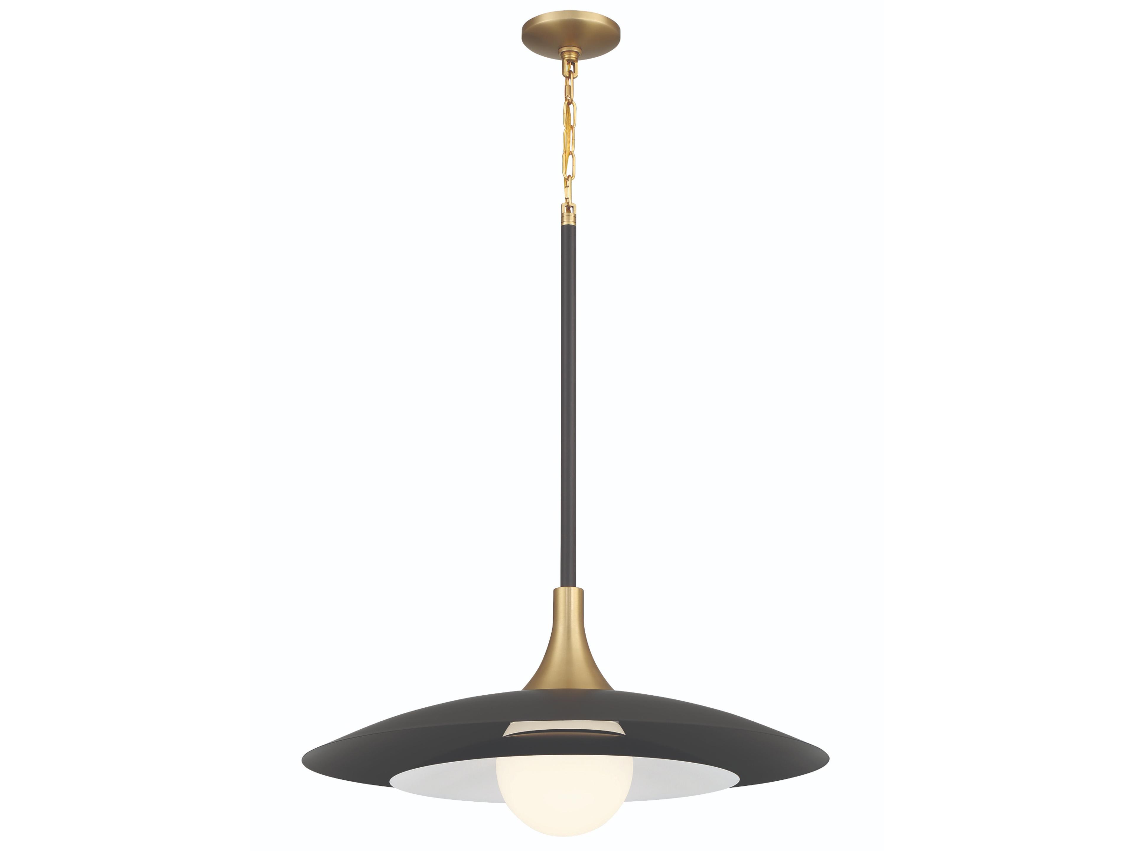 Eurofase Welsh 1-Light Black Dome Pendant