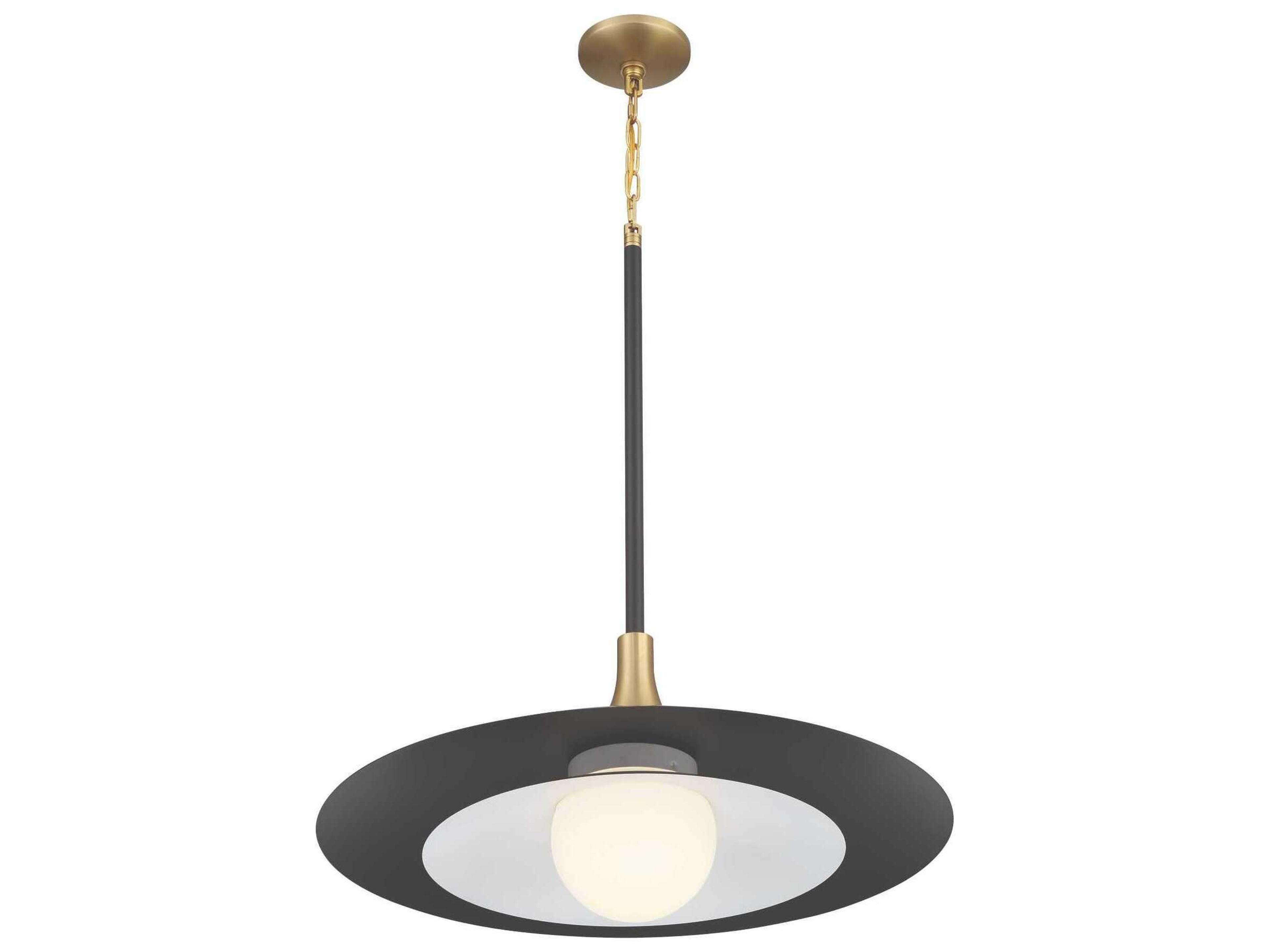 Eurofase Welsh 1-Light Black Dome Pendant