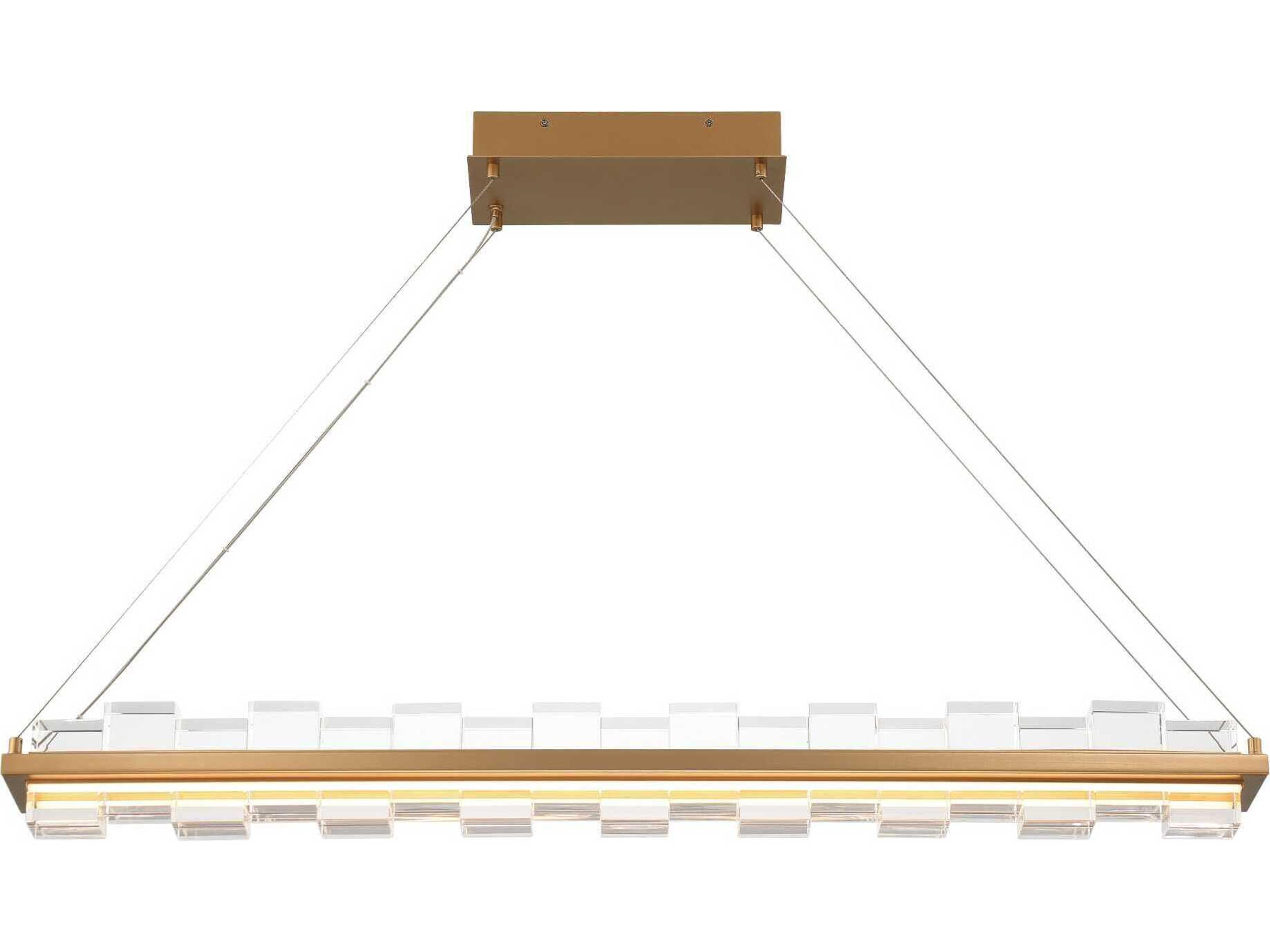 Bruco 2-Light Gold Linear Island Pendant