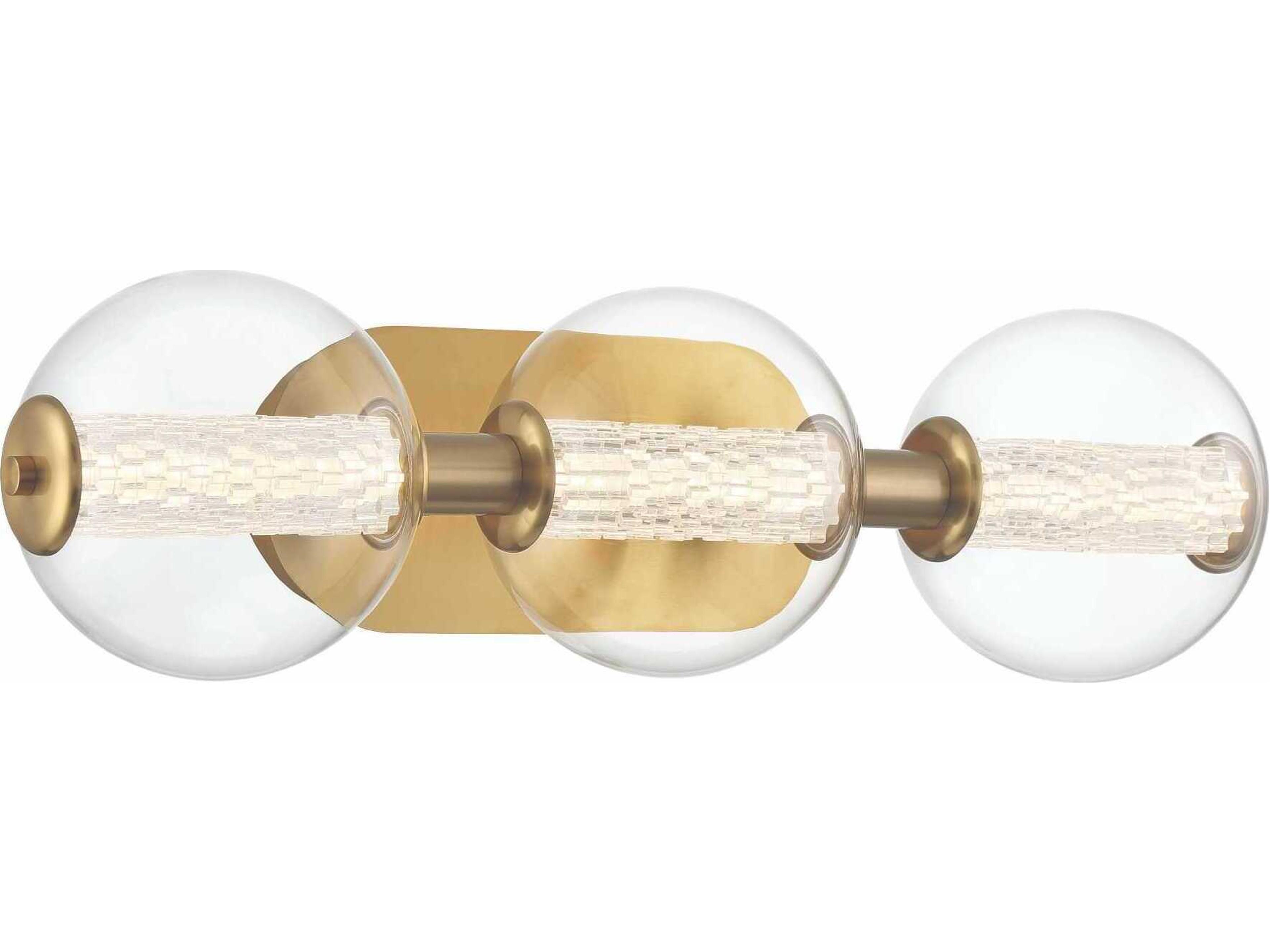 Eurofase Atomo 3-Light Gold Vanity Light