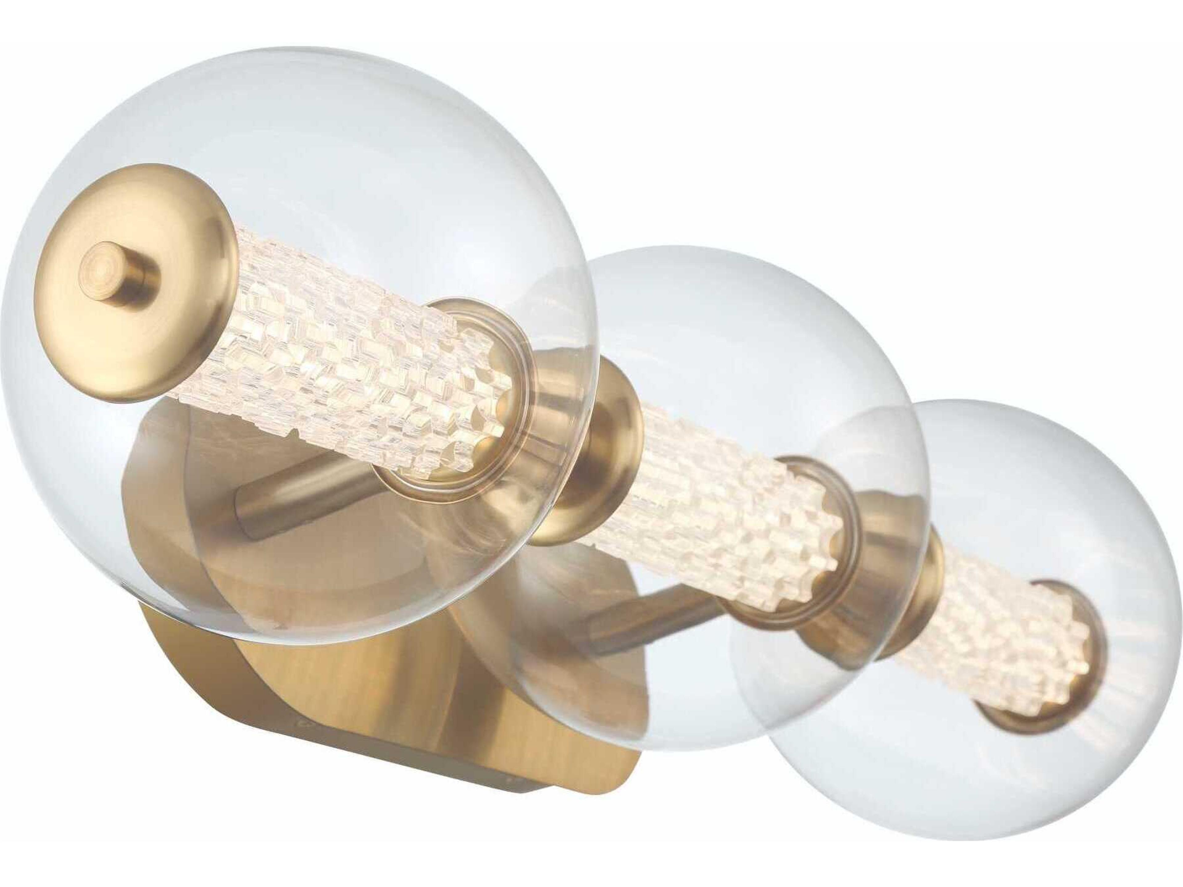 Eurofase Atomo 3-Light Gold Vanity Light