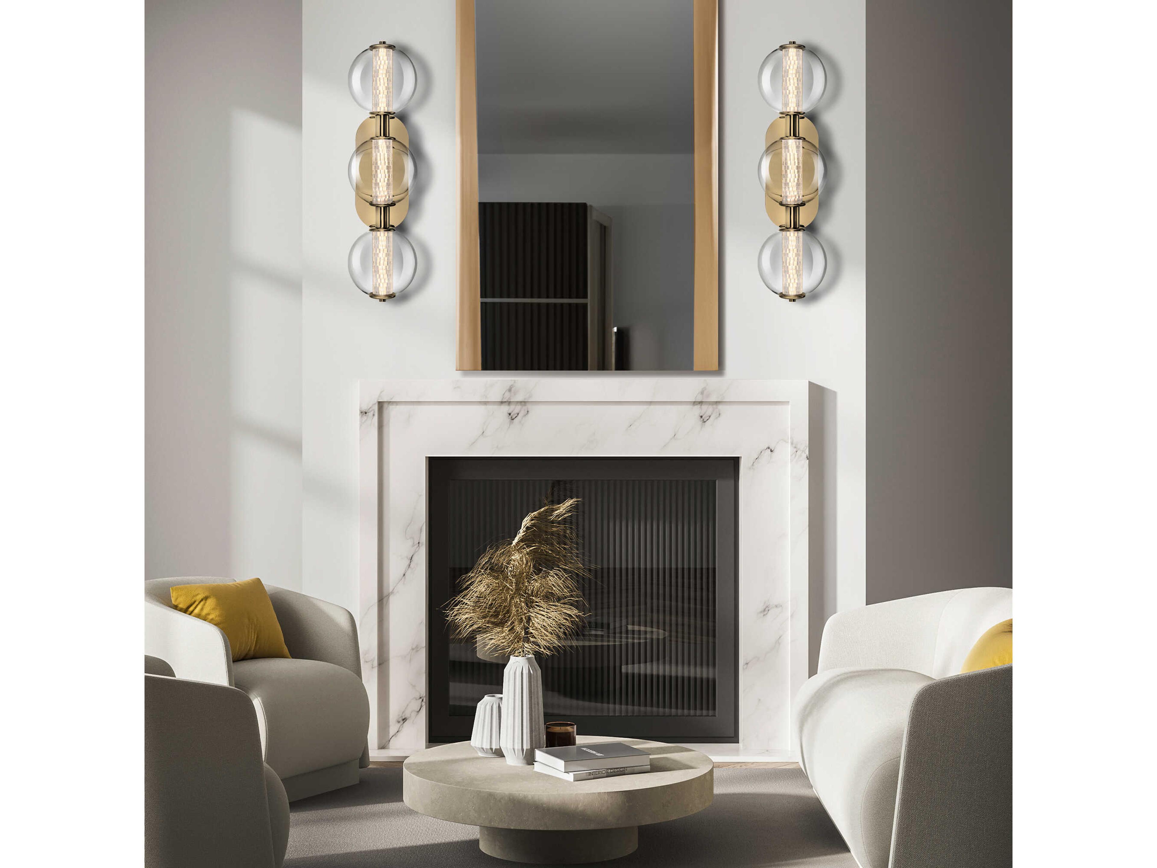 Eurofase Atomo 3-Light Gold Vanity Light