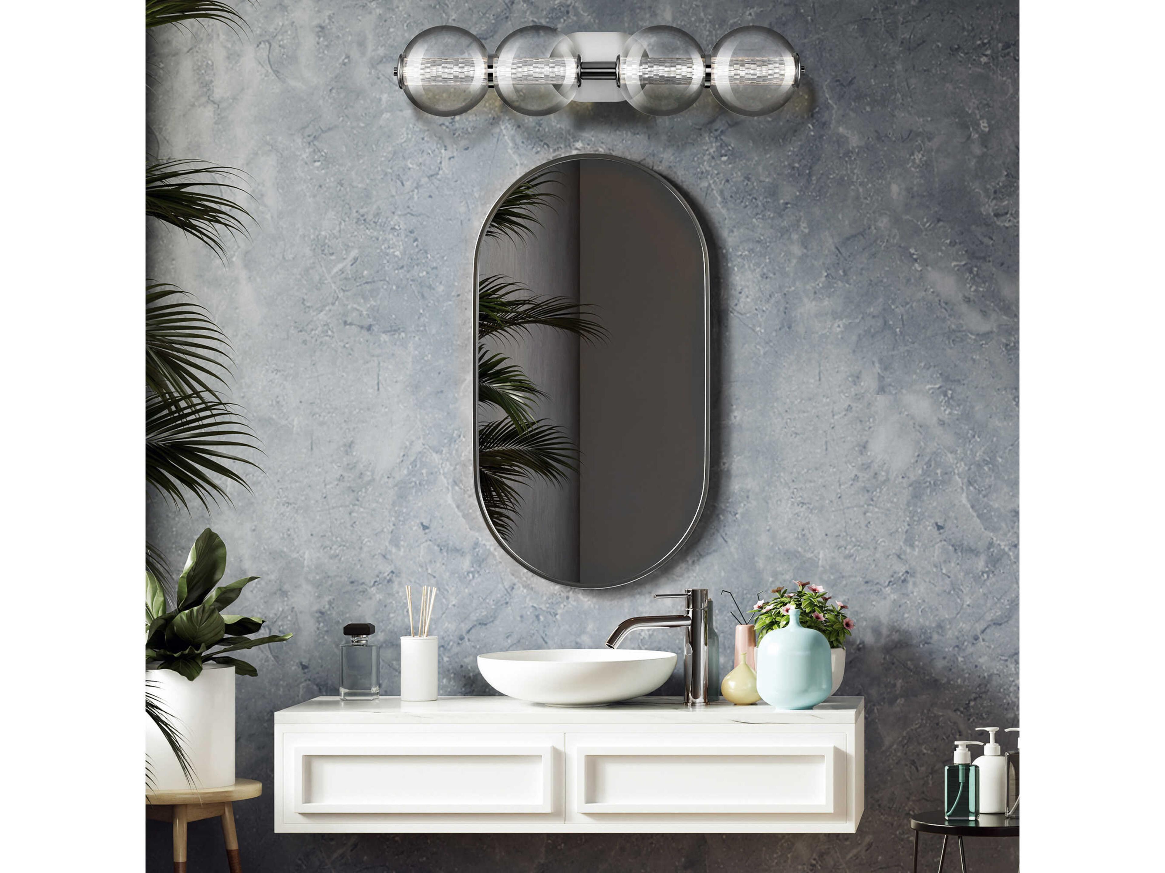 Eurofase Atomo 4-Light Chrome Vanity Light