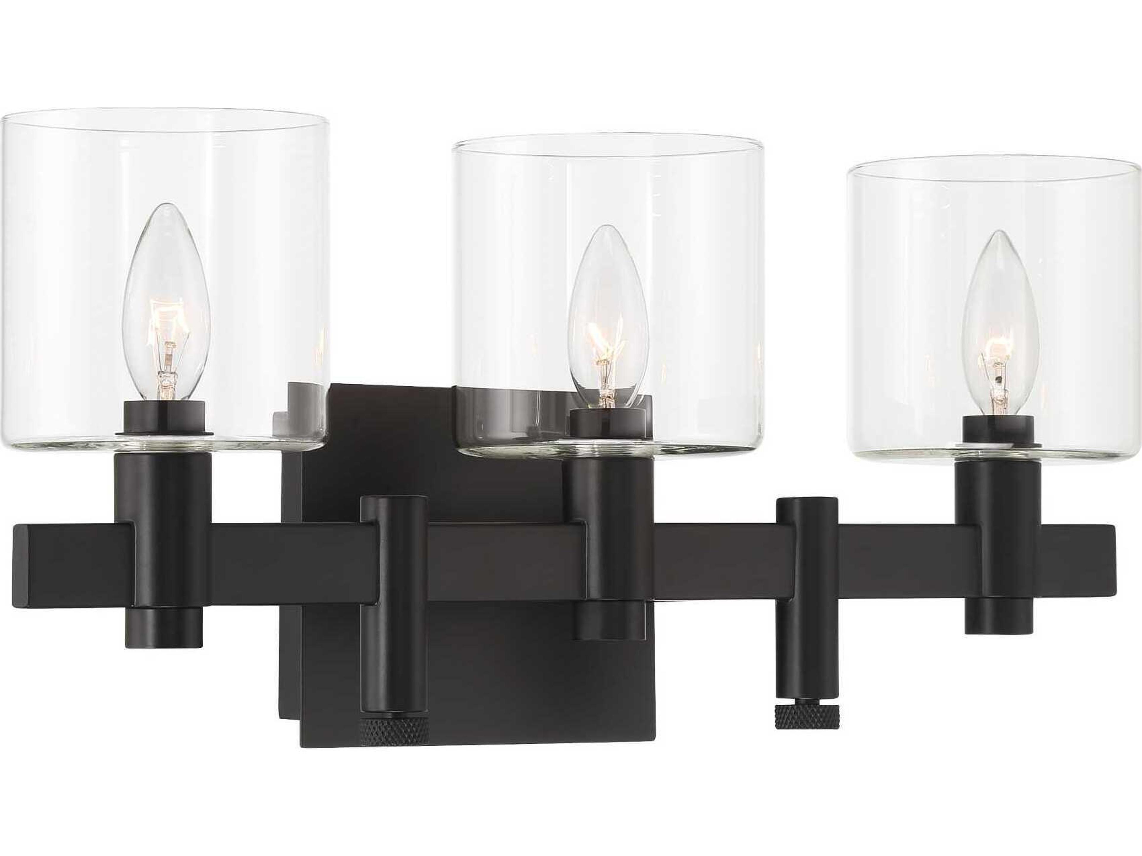 Eurofase Decato 3-Light Black Vanity Light
