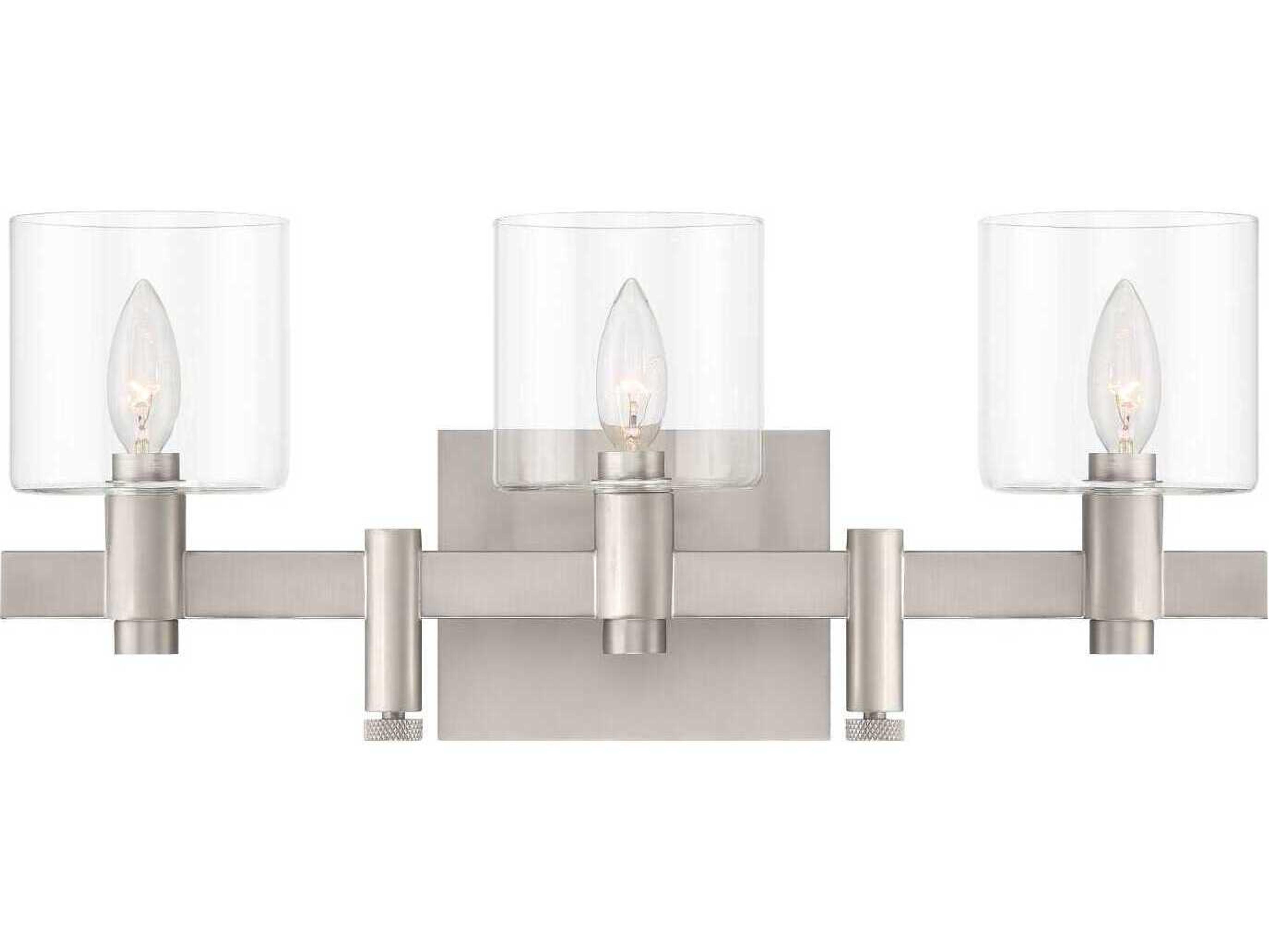 Decato 3-Light Nickel Vanity Light