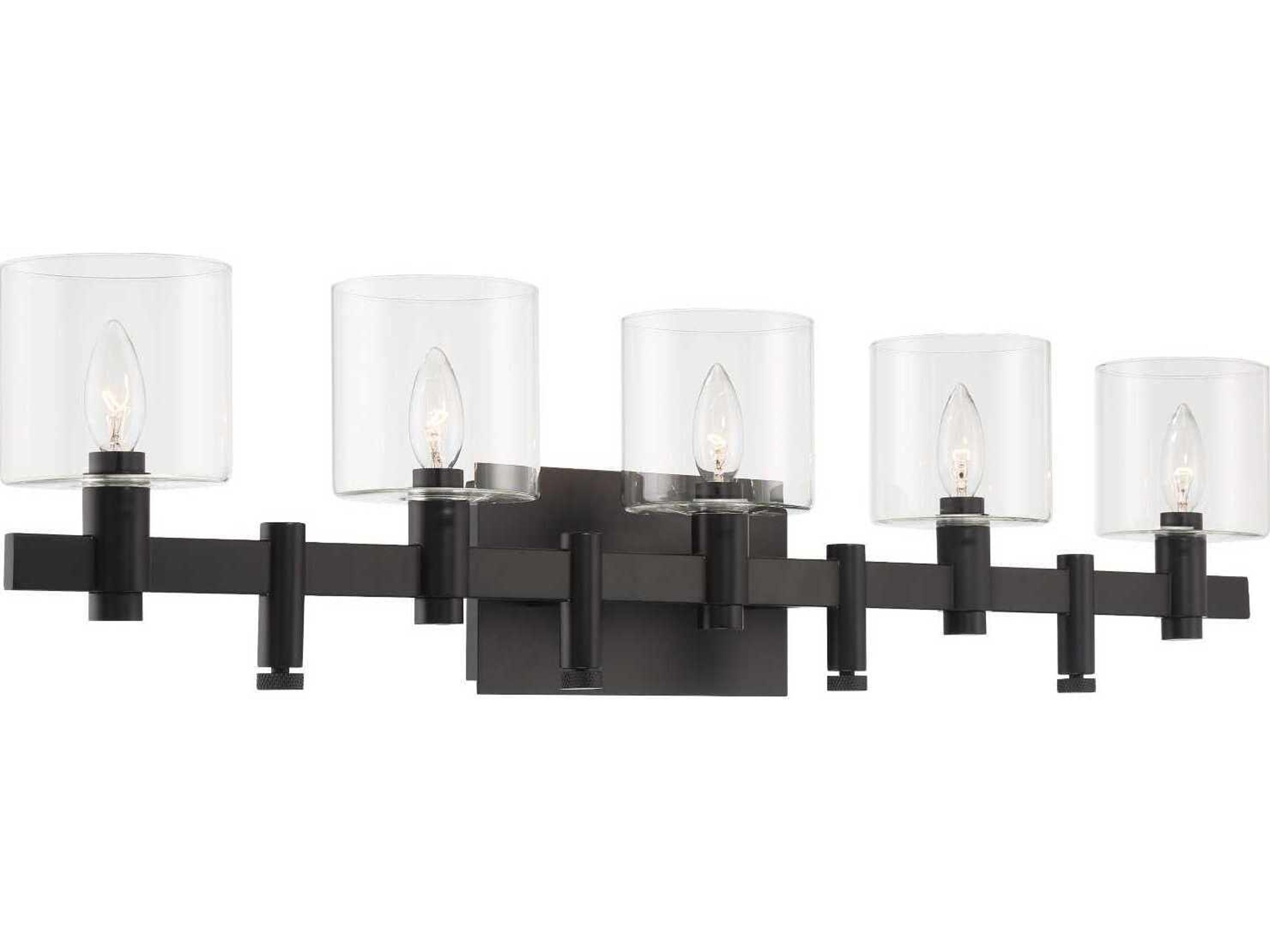 Eurofase Decato 5-Light Black Vanity Light
