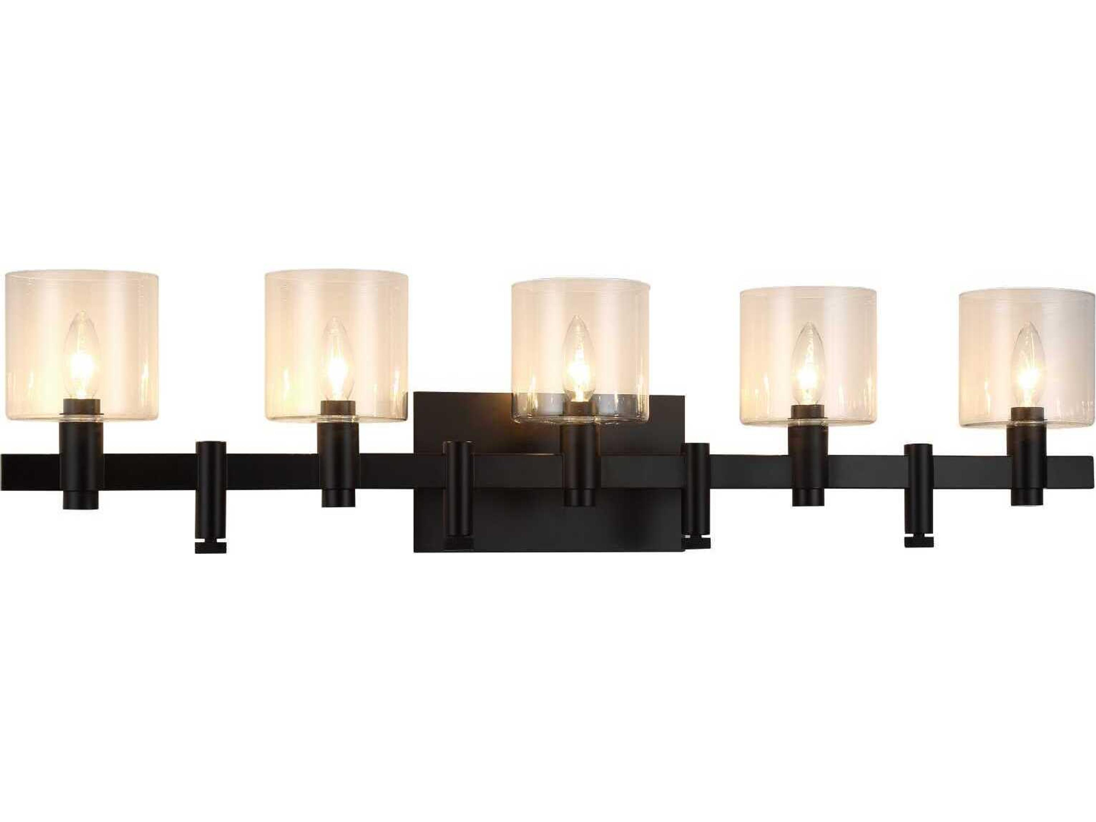 Eurofase Decato 5-Light Black Vanity Light