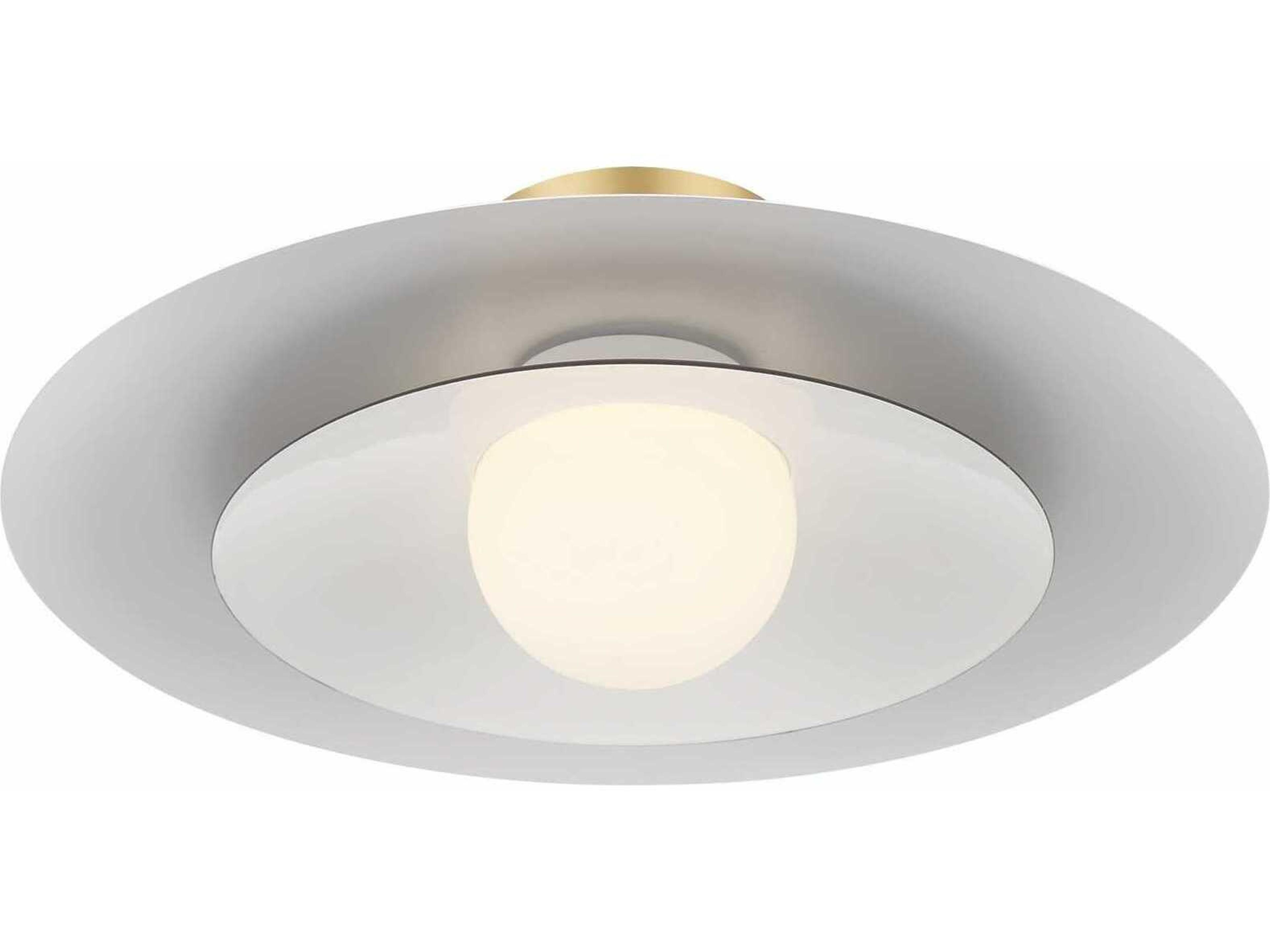 Eurofase Welsh 1-Light White Dome Semi Flush Mount