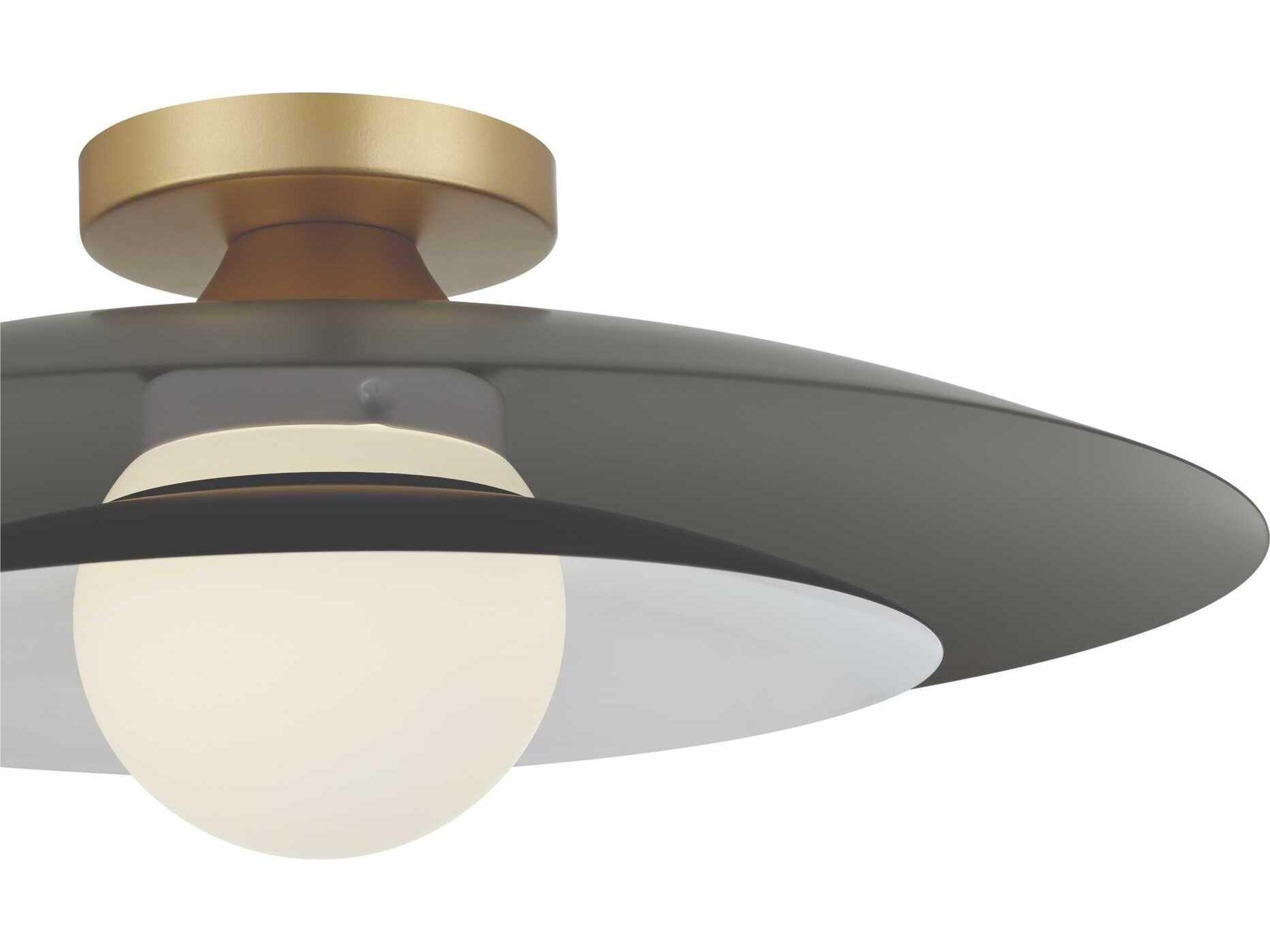 Eurofase Welsh 1-Light Gray Dome Semi Flush Mount