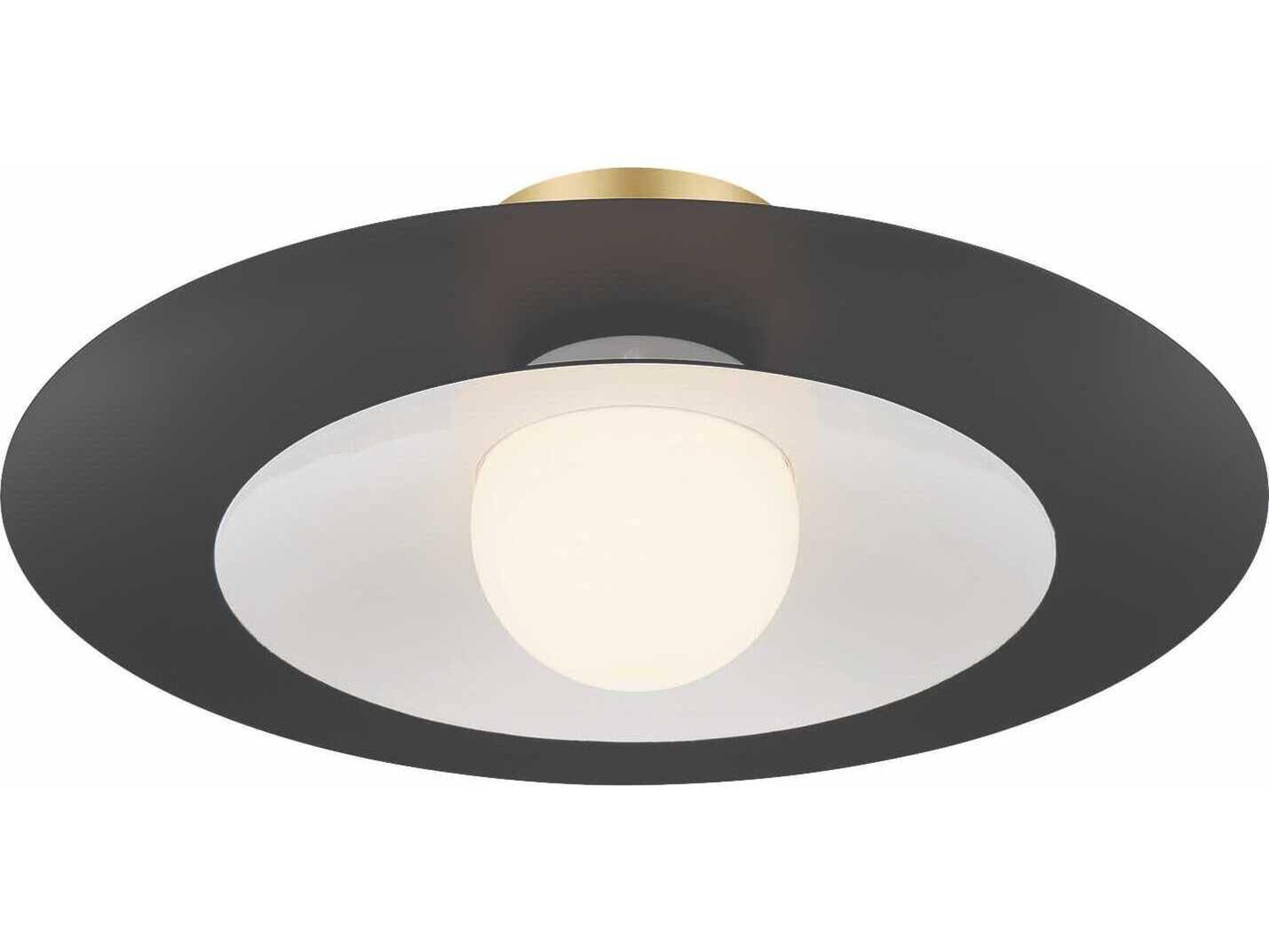 Eurofase Welsh 1-Light Black Dome Semi Flush Mount