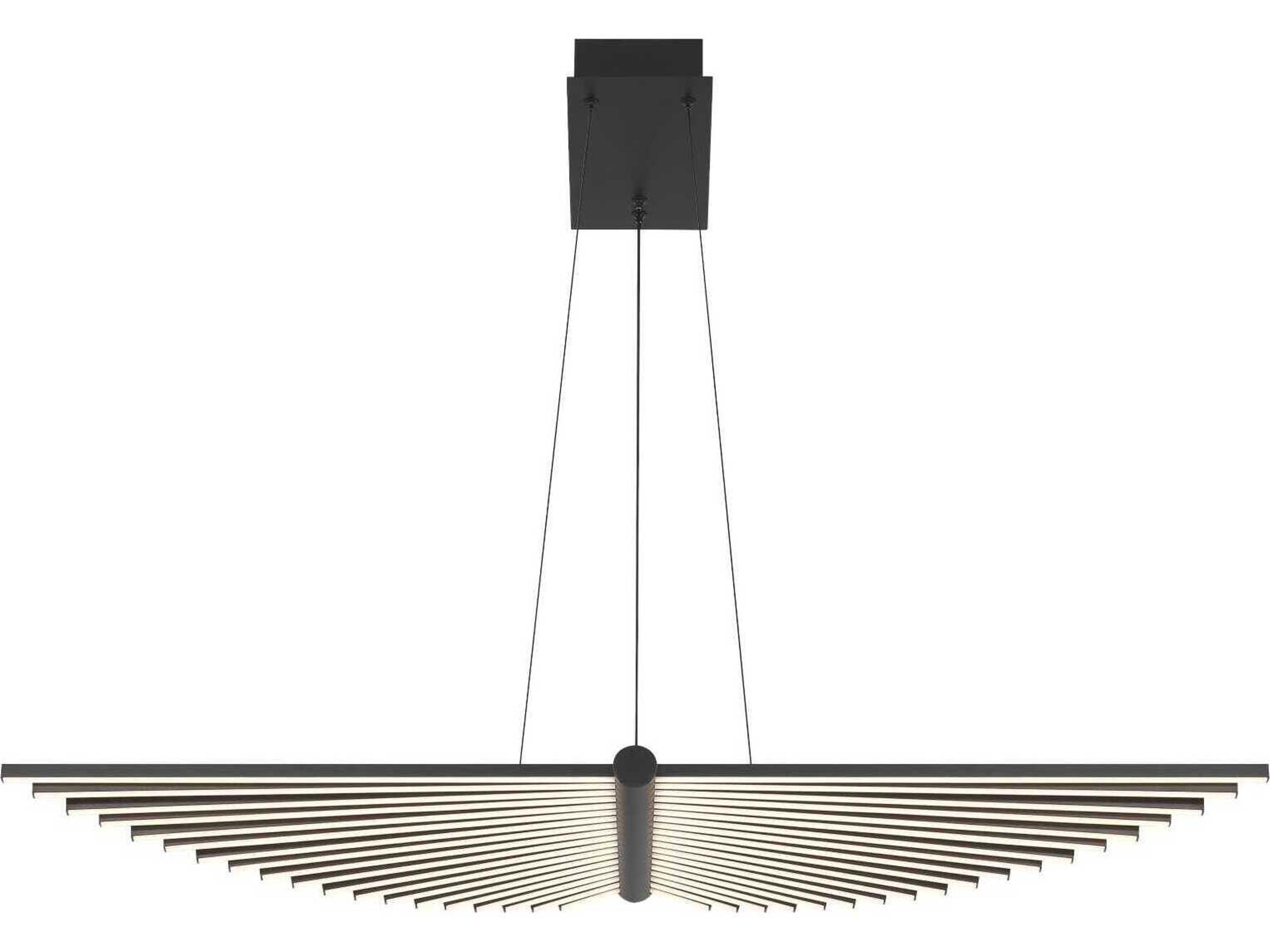 Seraph 1-Light Black Linear Island Pendant