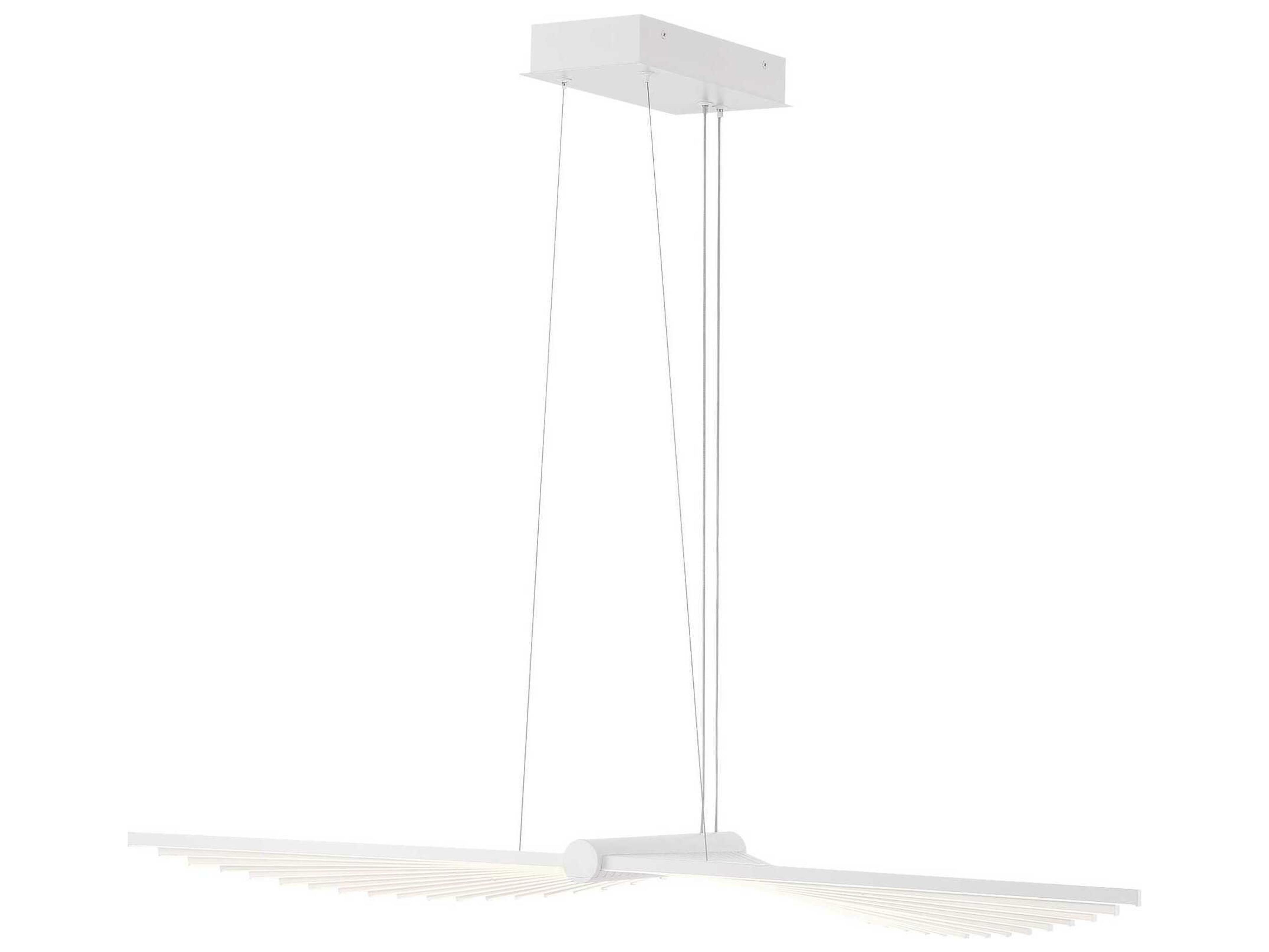Eurofase Seraph 1-Light White Linear Island Pendant