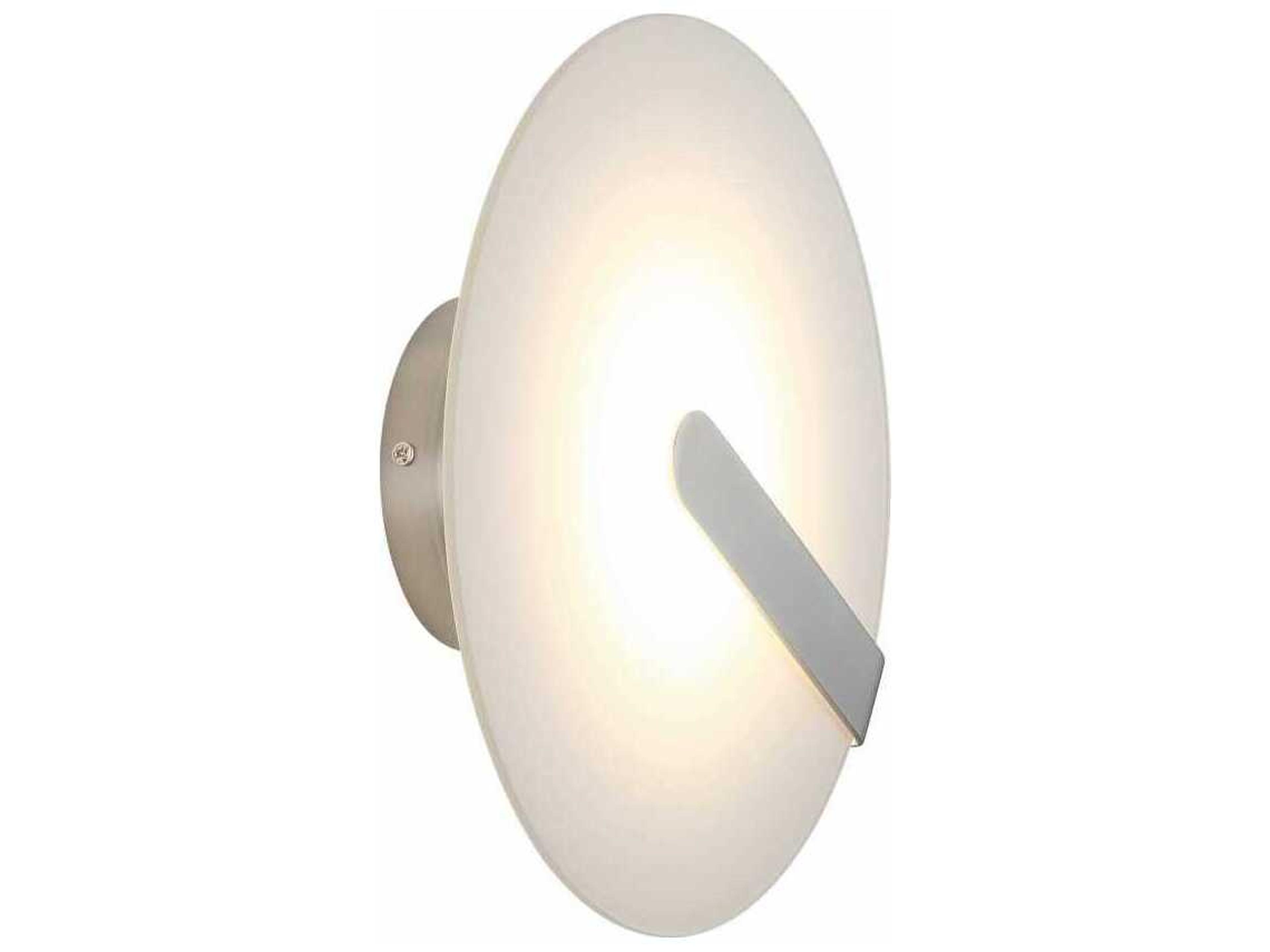 Eurofase Nuvola 1-Light Nickel White Round Flush Mount