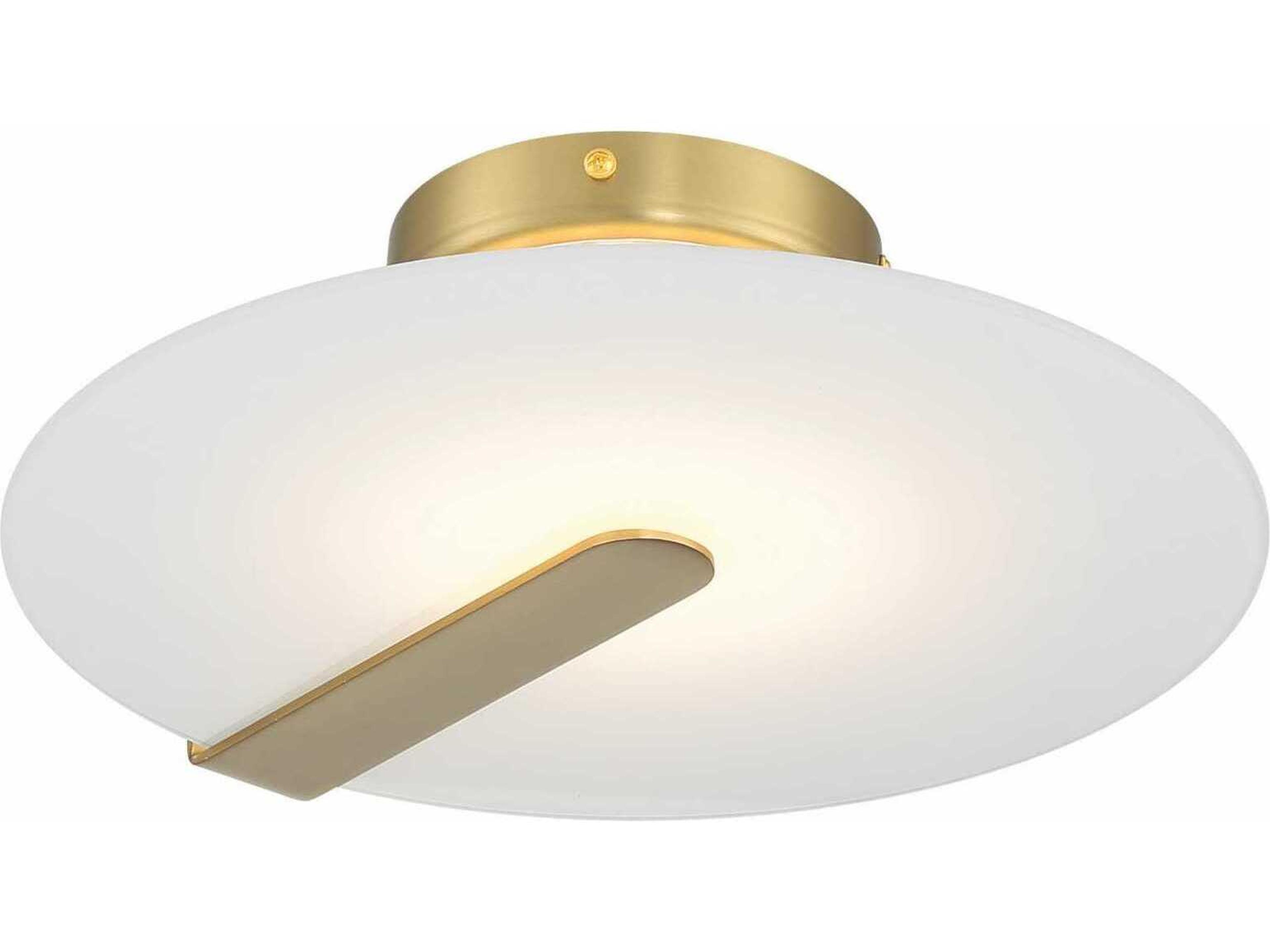 Eurofase Nuvola 1-Light Gold White Round Flush Mount
