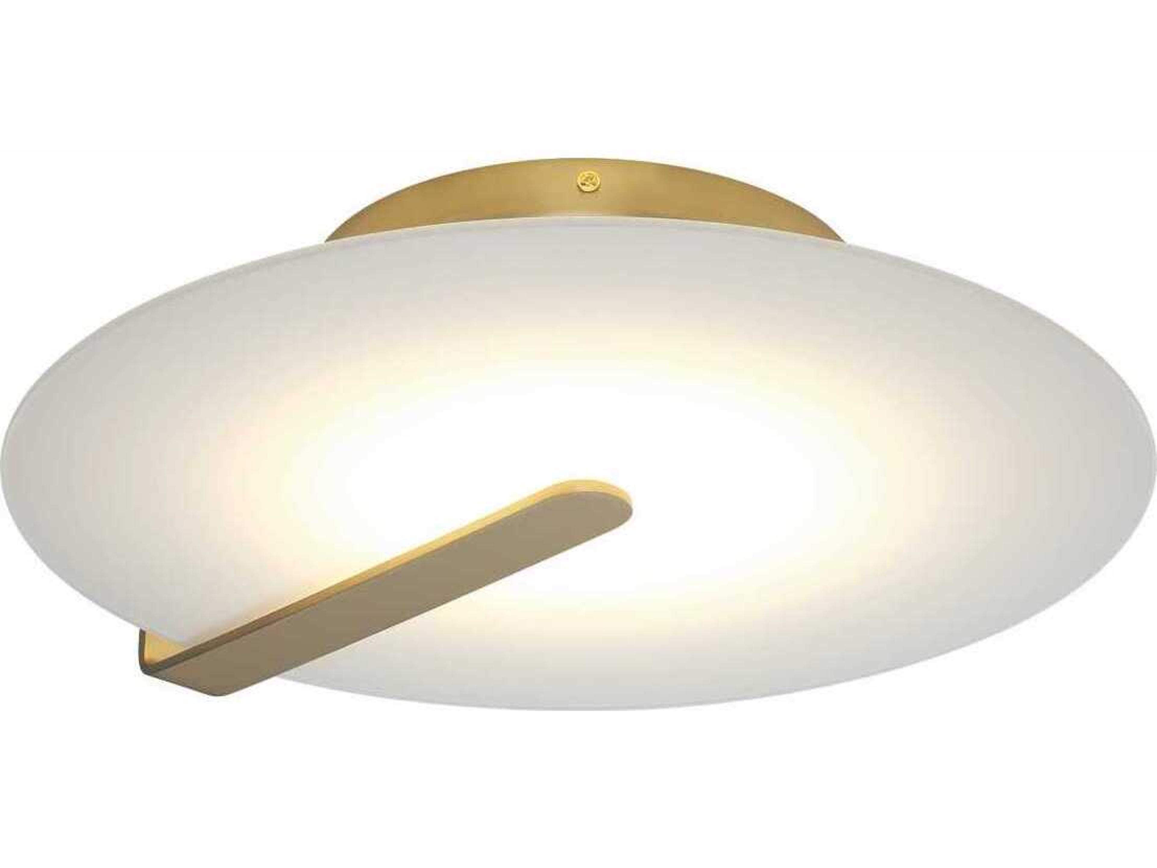 Eurofase Nuvola 1-Light Gold White Round Flush Mount