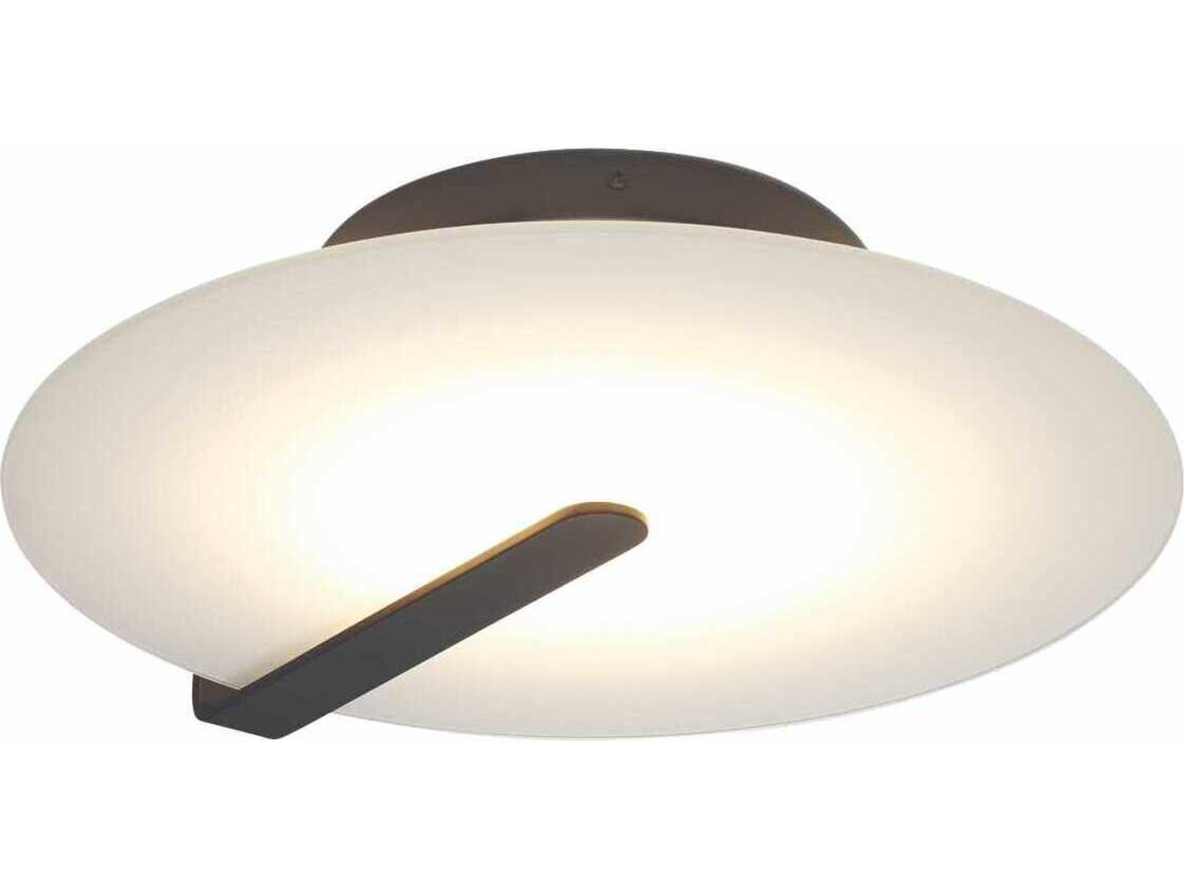 Eurofase Nuvola 1-Light Black White Round Flush Mount