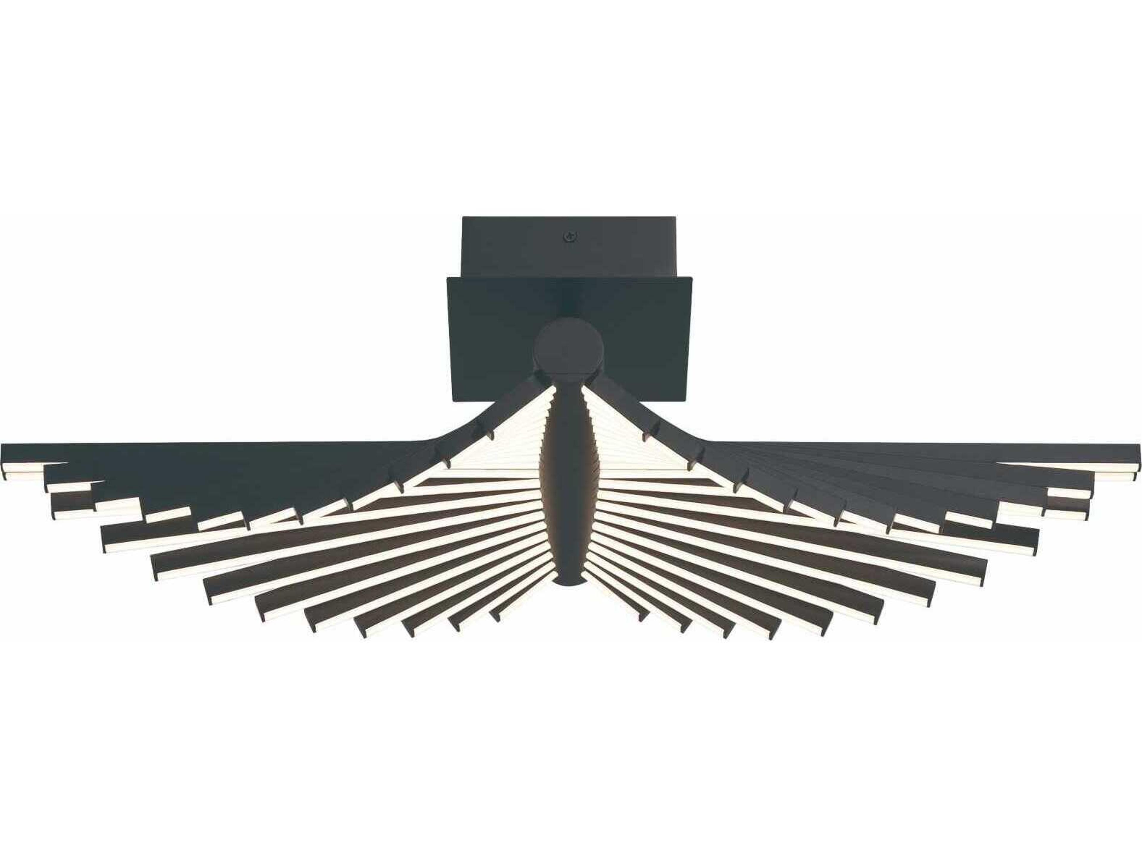 Seraph 1-Light Black Linear Semi Flush Mount