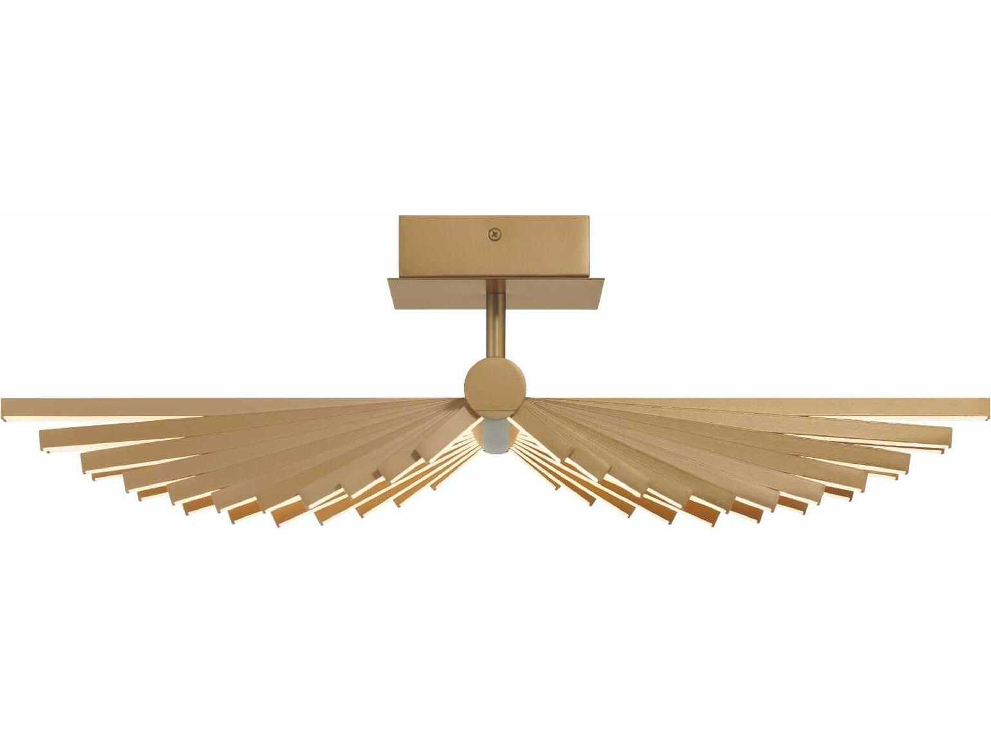 Seraph 1-Light Gold Linear Semi Flush Mount