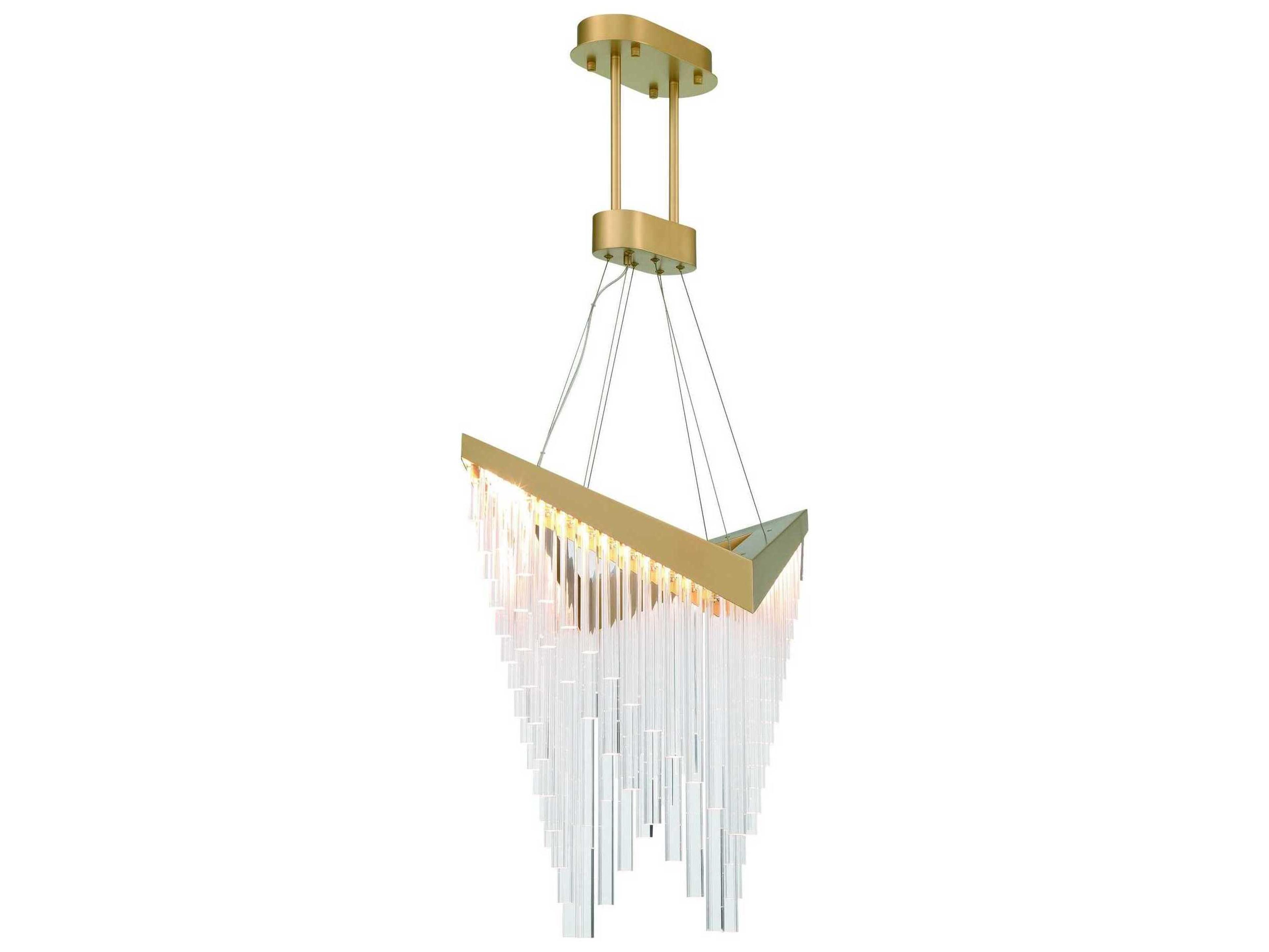 Eurofase Vivien 1-Light Gold Geometric Island Pendant