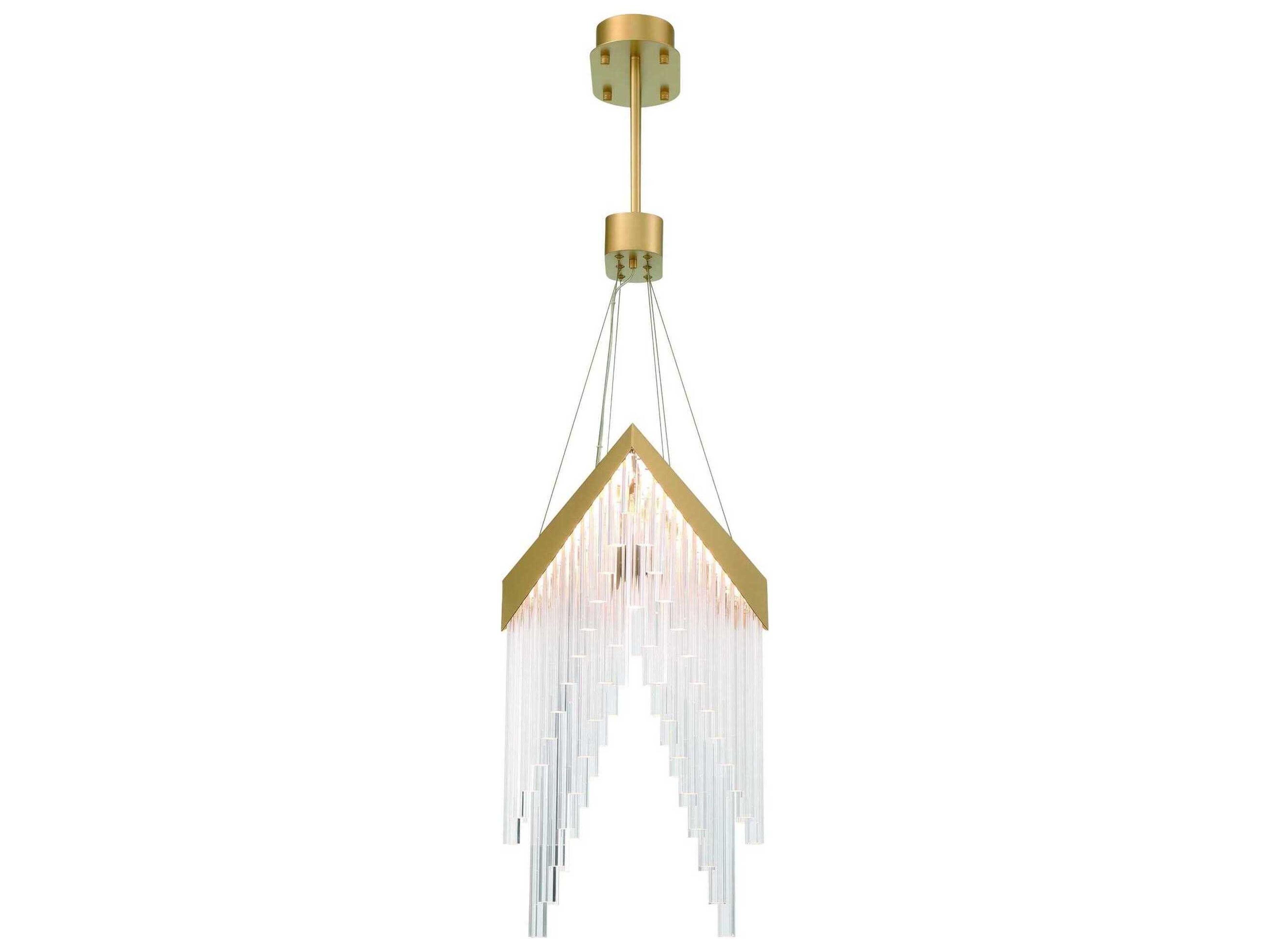 Eurofase Vivien 1-Light Gold Geometric Island Pendant
