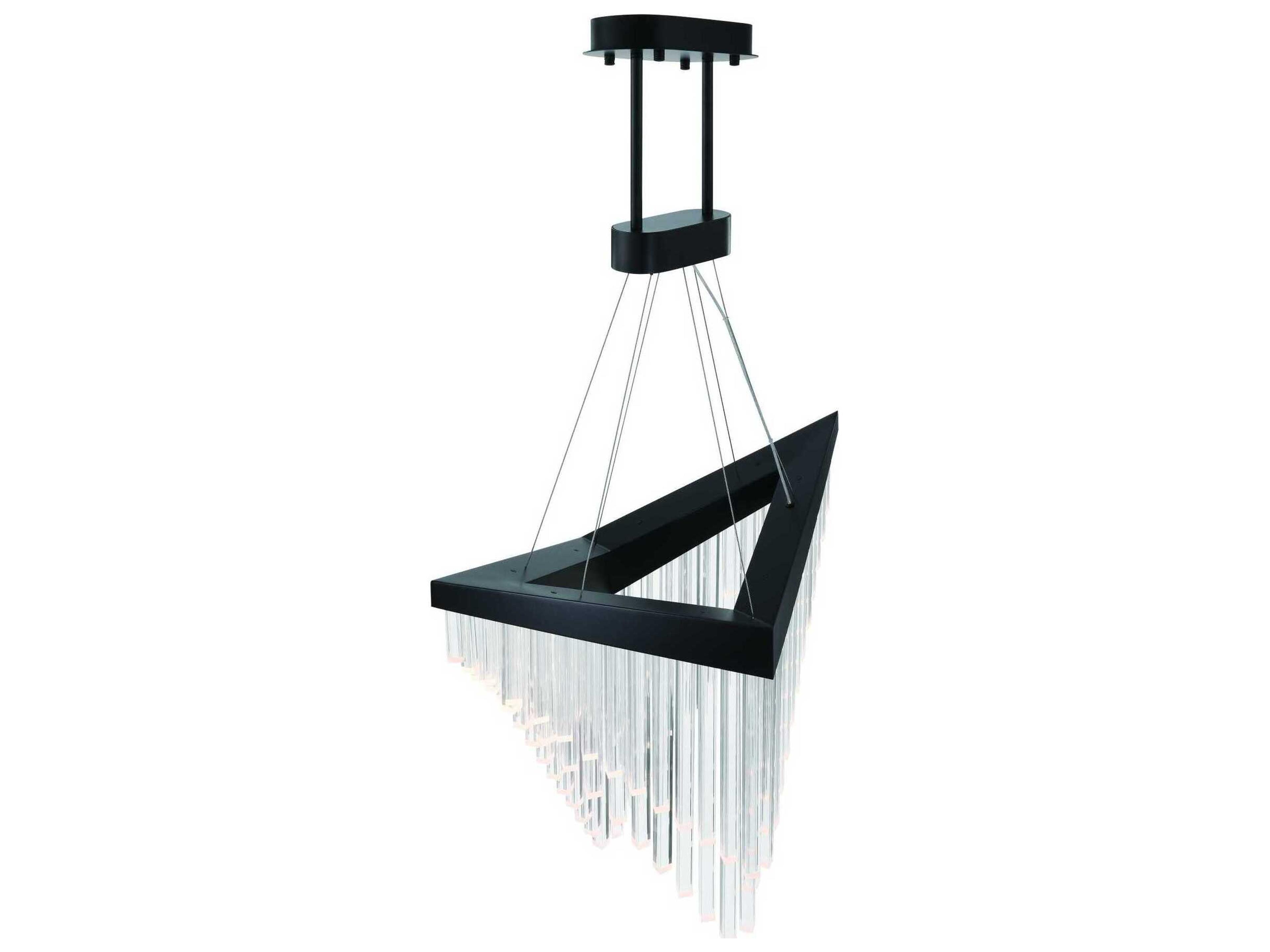 Eurofase Vivien 1-Light Black Geometric Island Pendant