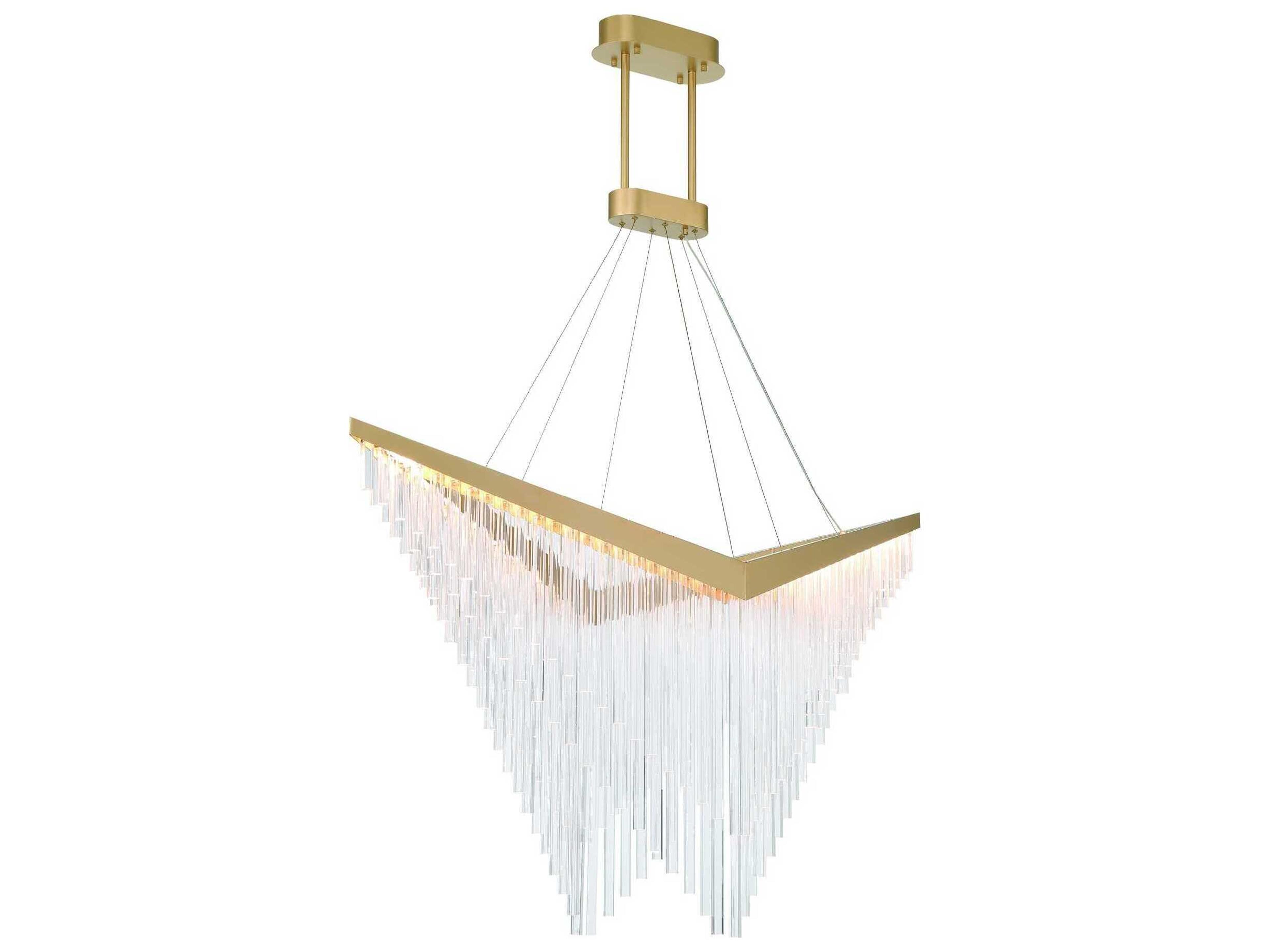 Eurofase Vivien 1-Light Gold Geometric Island Pendant