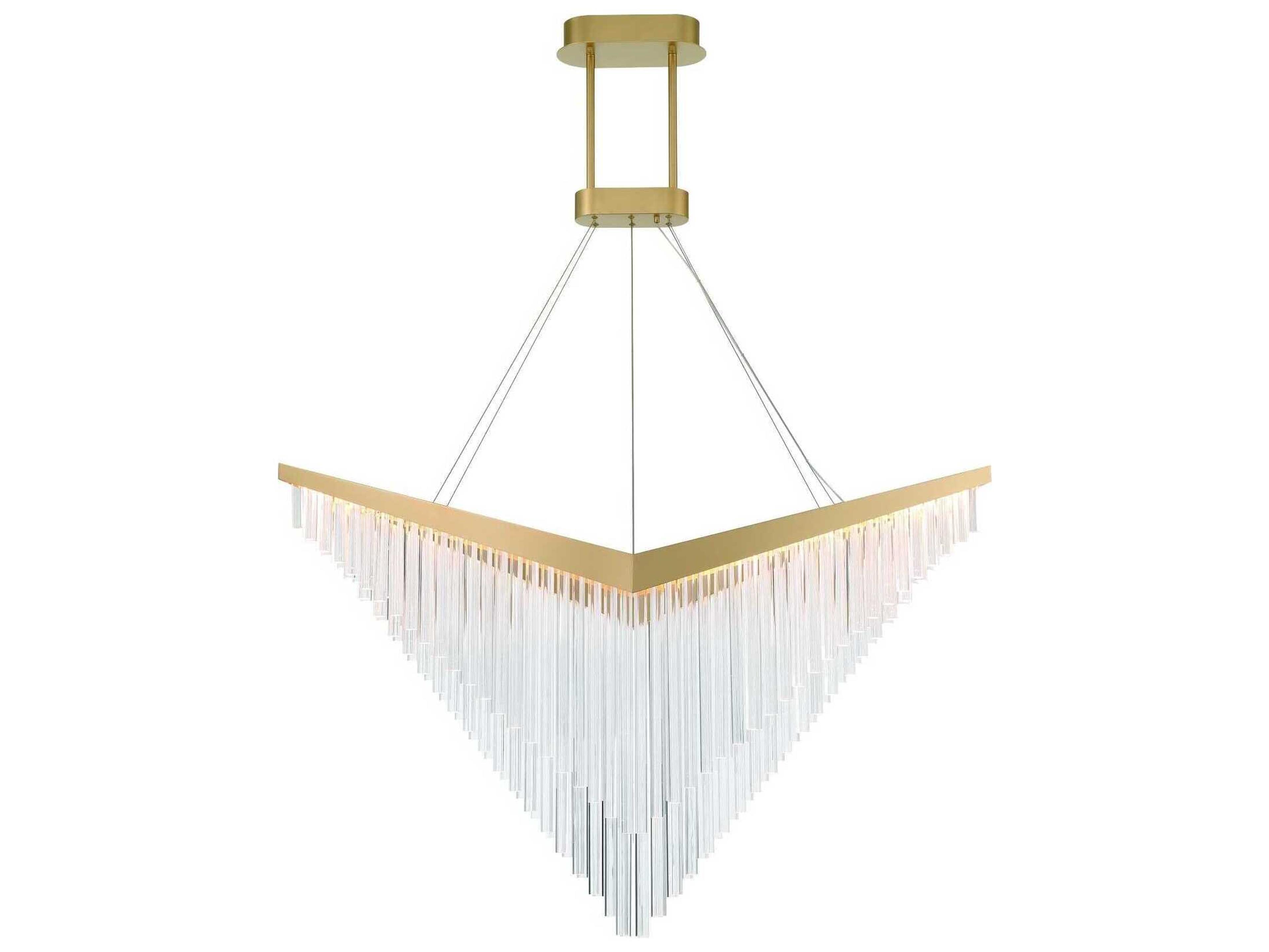 Eurofase Vivien 1-Light Gold Geometric Island Pendant