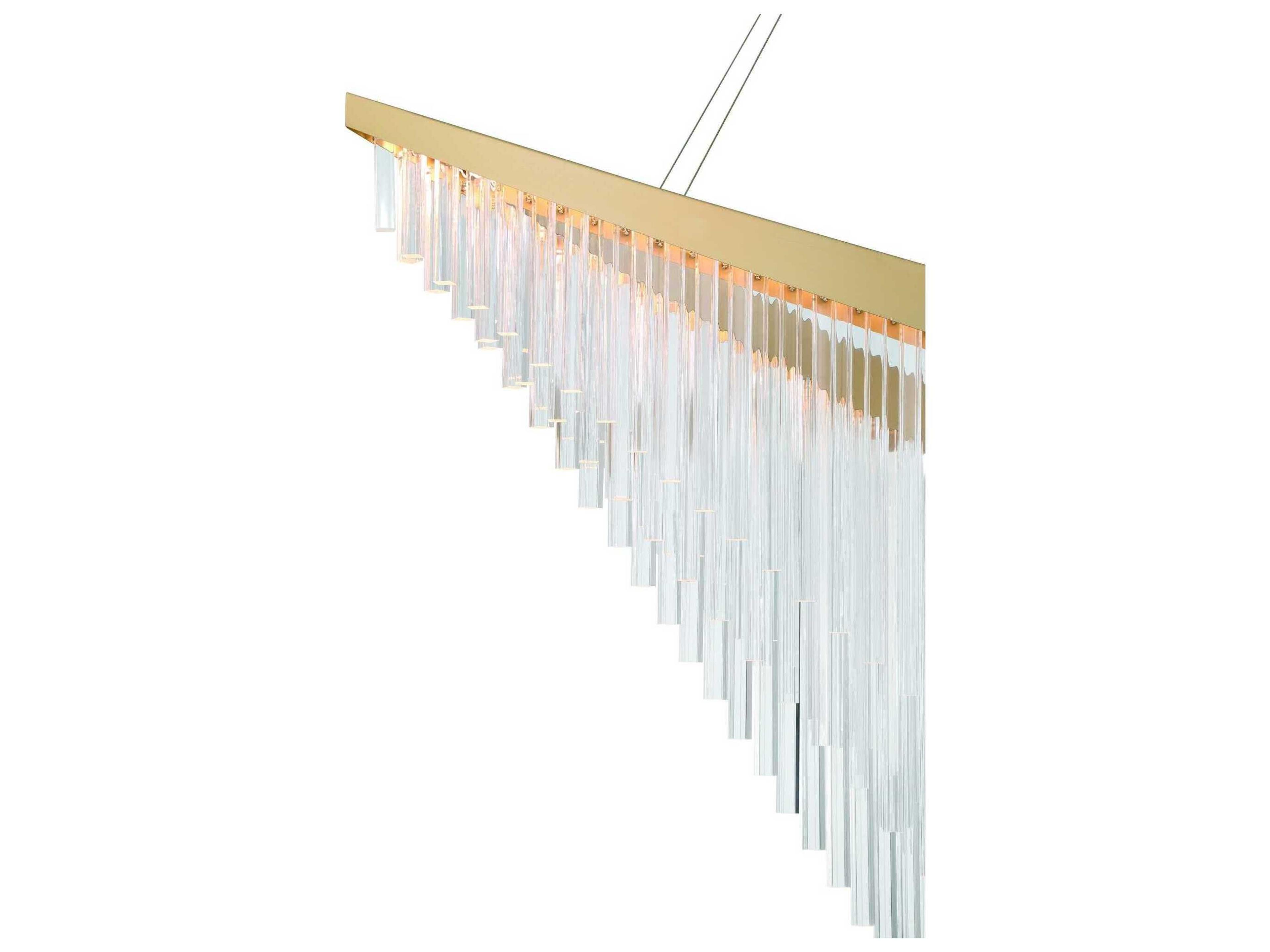 Eurofase Vivien 1-Light Gold Geometric Island Pendant