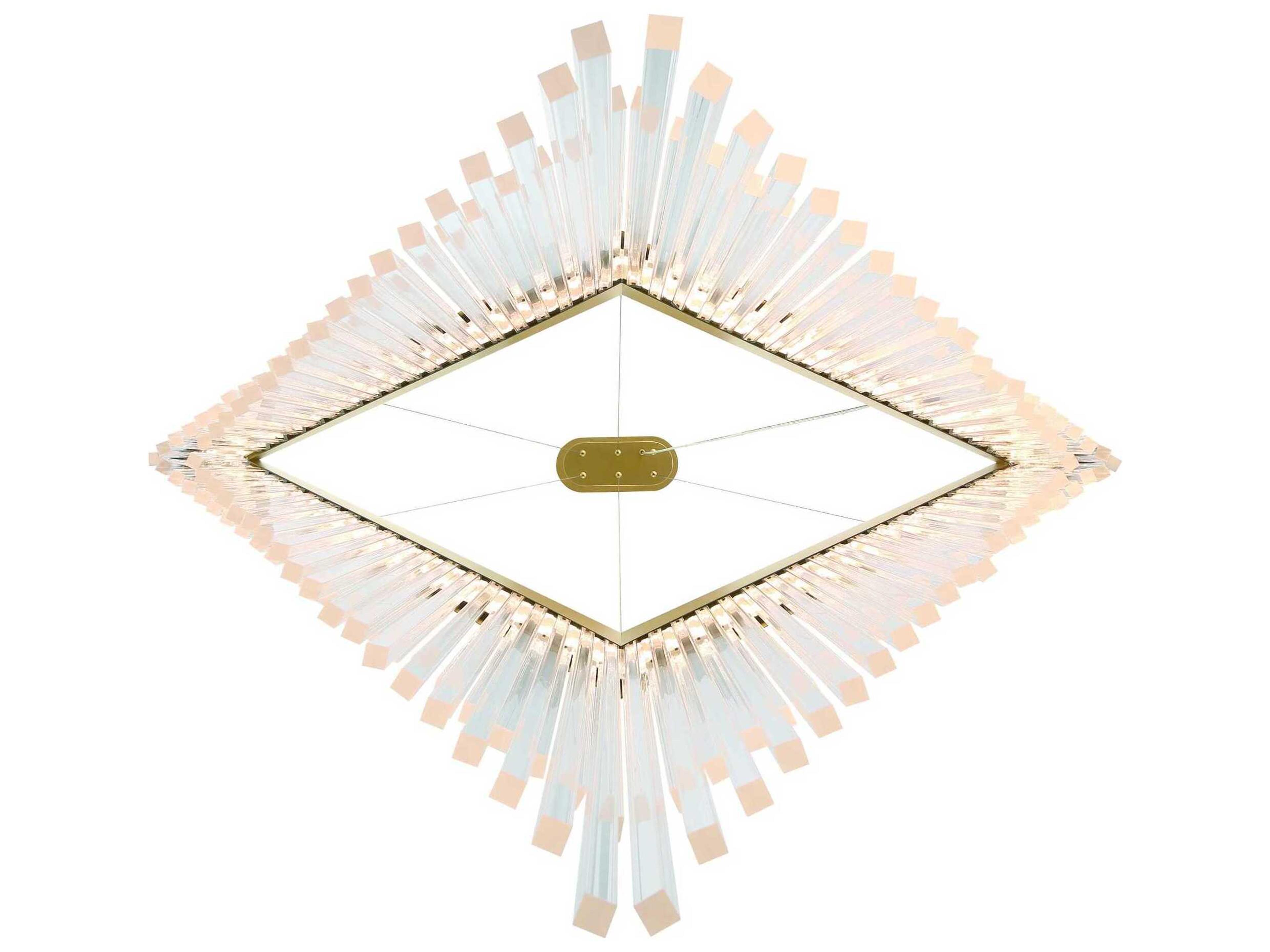 Eurofase Vivien 1-Light Gold Geometric Island Pendant