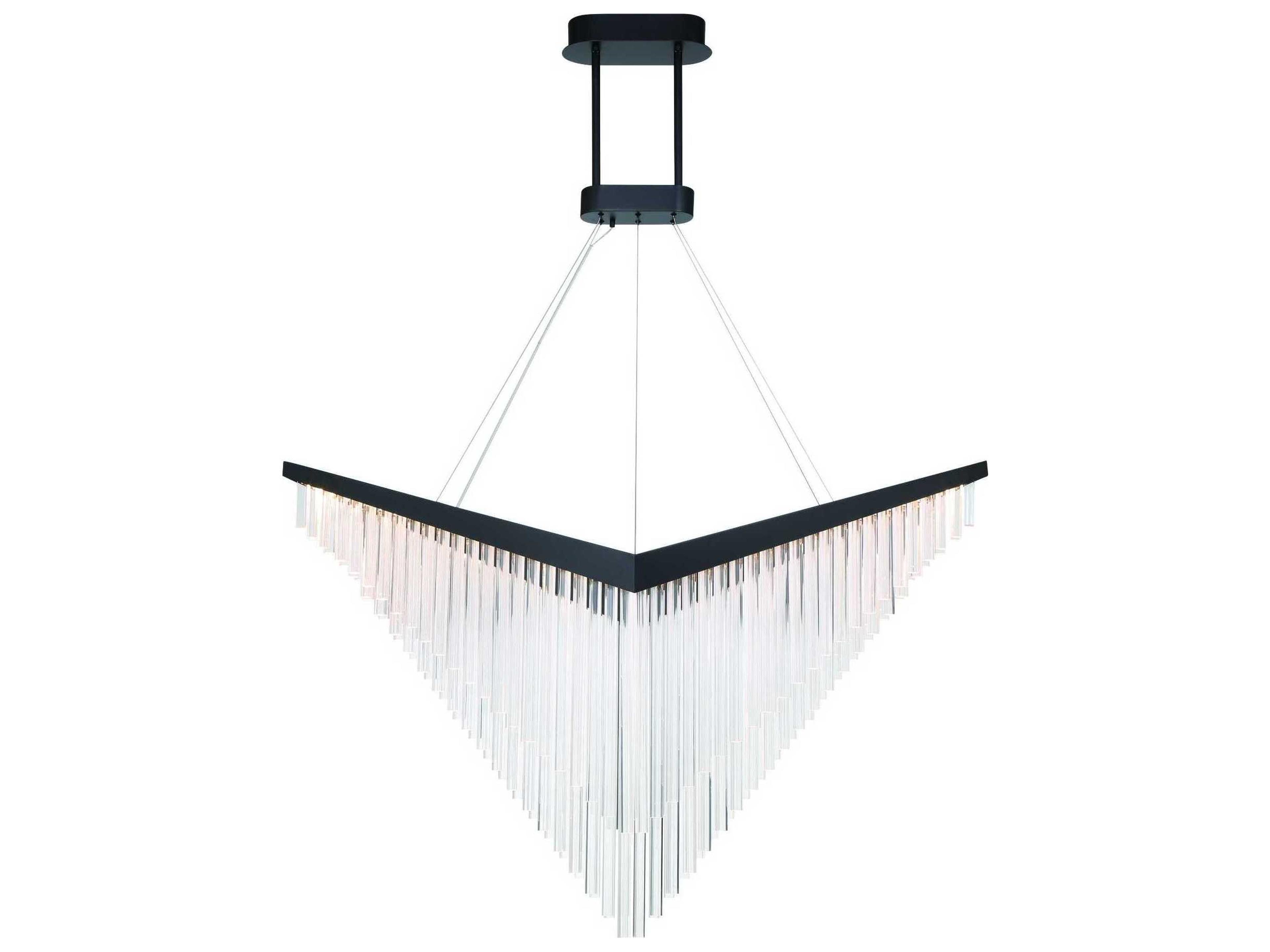 Vivien 1-Light Black Geometric Island Pendant