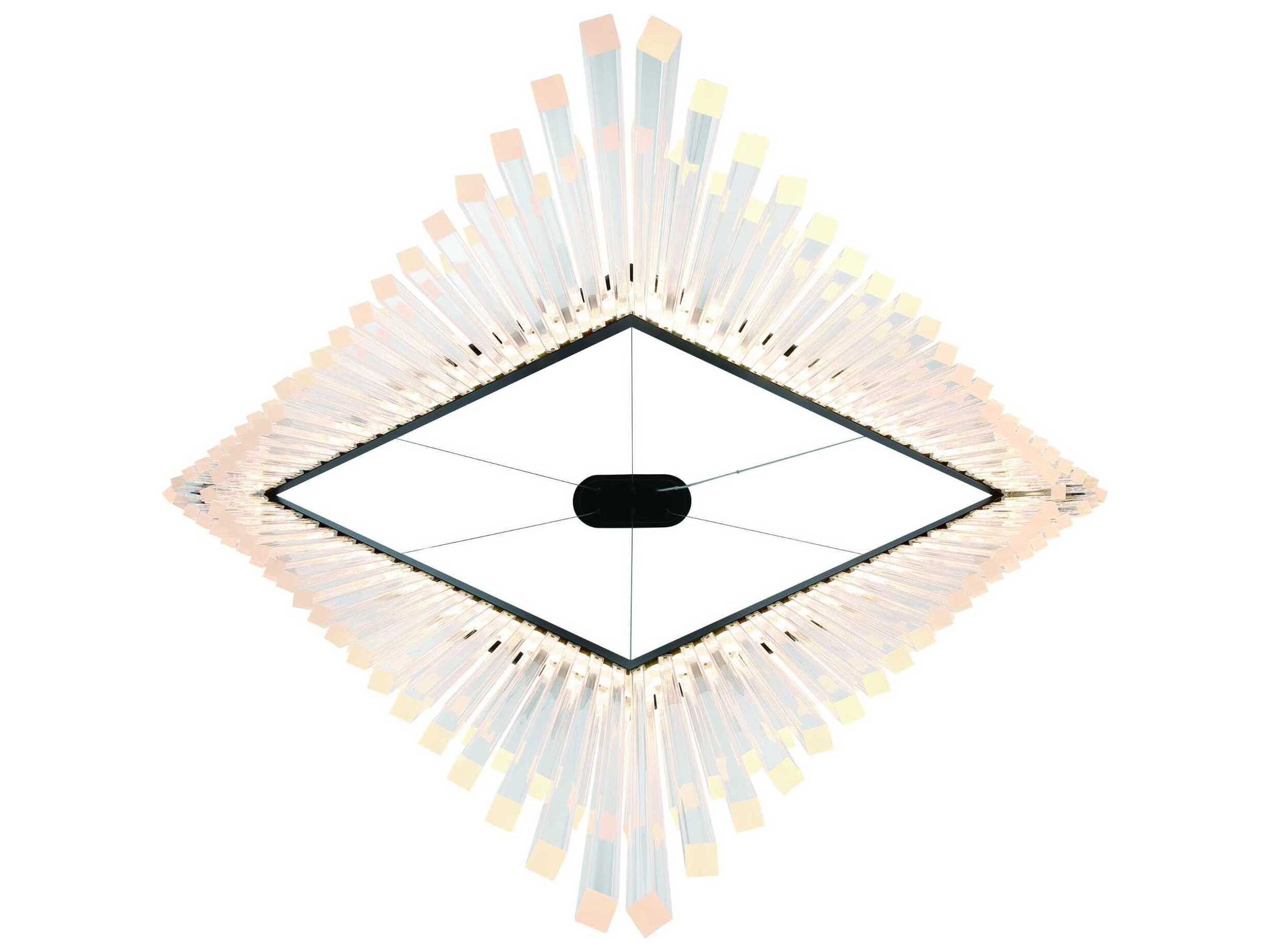 Eurofase Vivien 1-Light Black Geometric Island Pendant